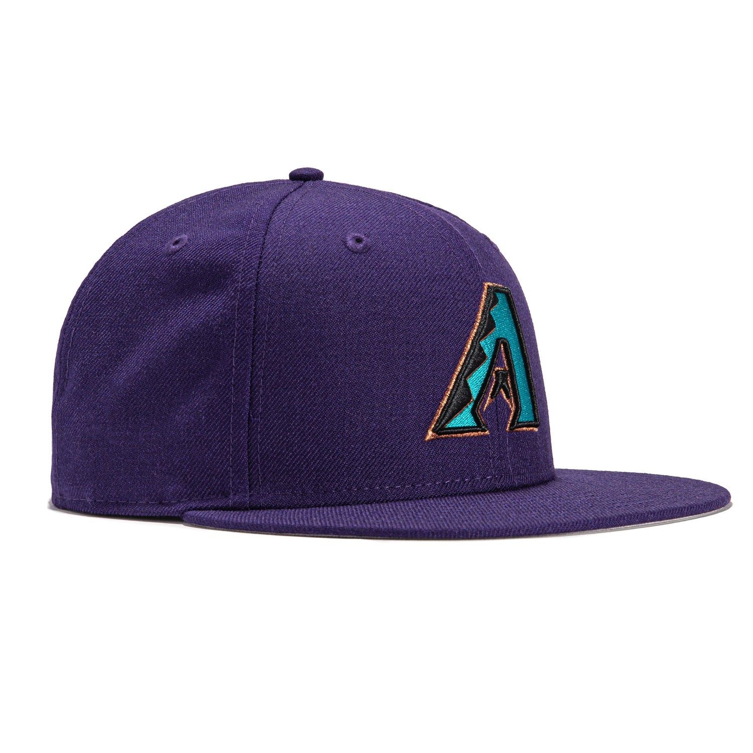 New Era 59Fifty Retro On Field Arizona Diamondbacks 1998 Baseball Cap - Purple Vintage MLB Snapback Hat for Men & Women | Game Day, Sports Fan Gift, Casual Wear