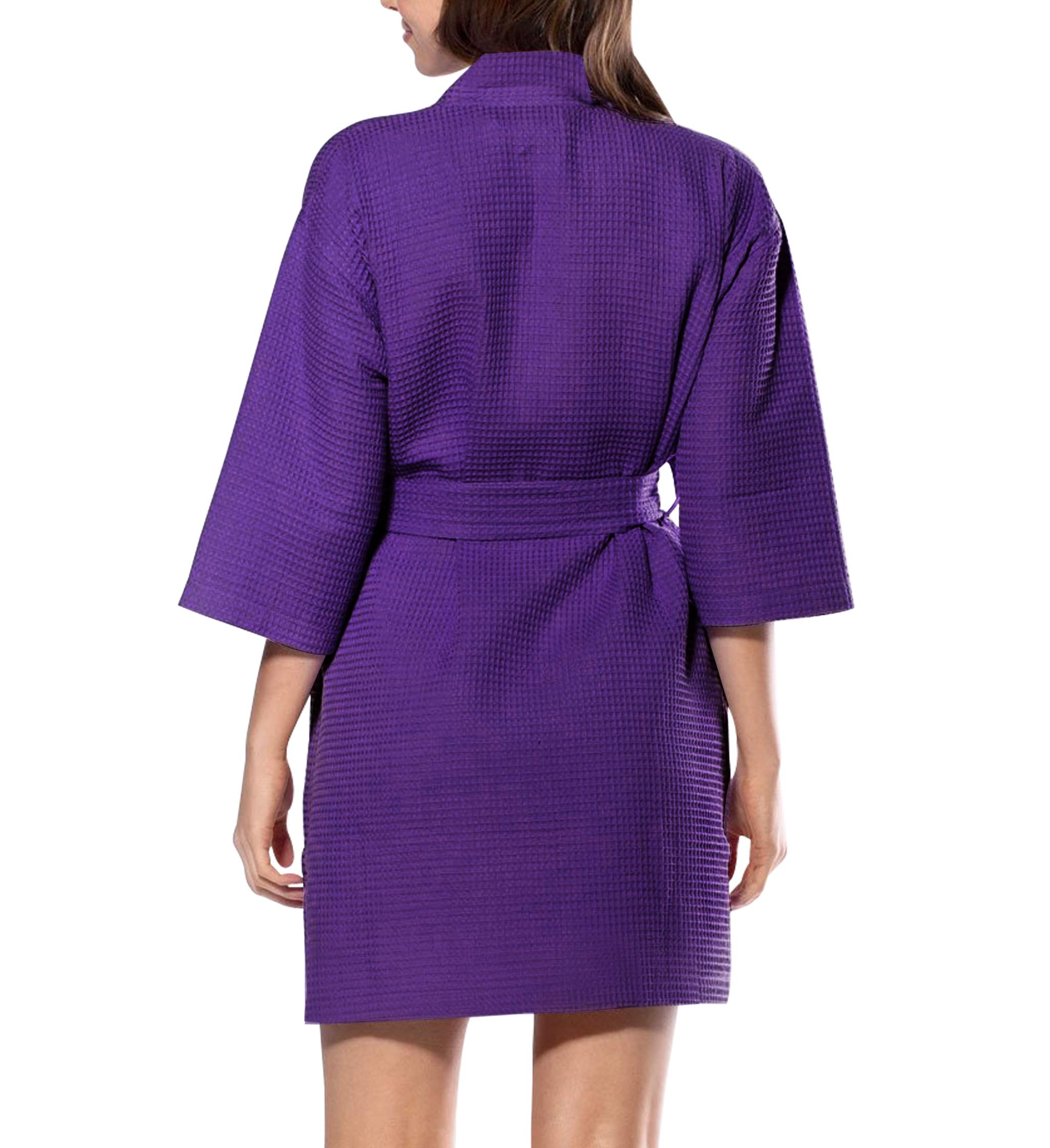 TEEAMORE Personalized Waffle Kimono Robe - Soft Bridesmaid Gift, Spa Bathrobe for Women - Perfect for Wedding Preparation, Relaxing at Home & Luxury Spa Days