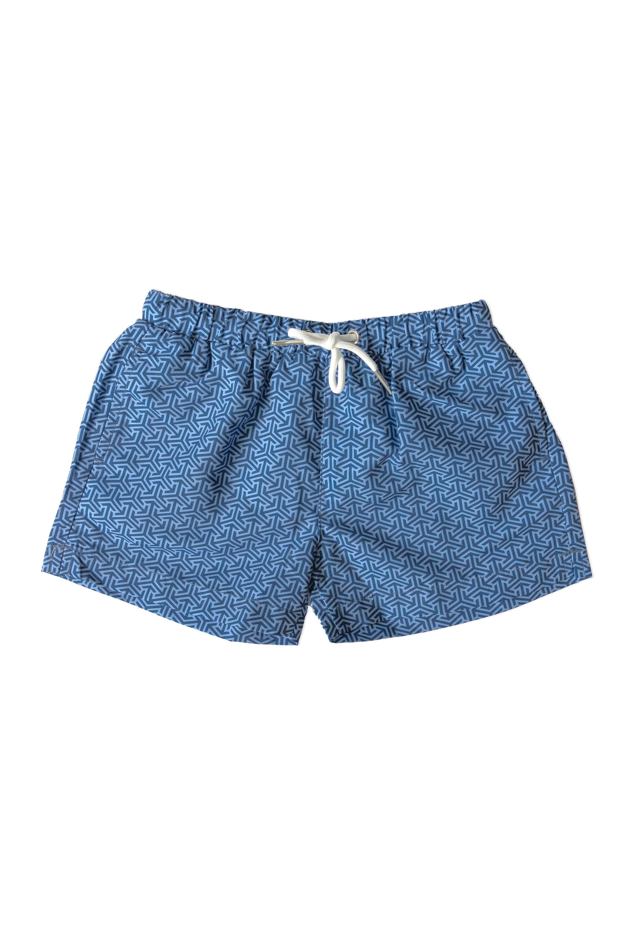 Due South Blue Boys' Swim Trunks - Quick Dry UPF 50+ Swim Shorts for Kids - Perfect for Beach, Pool & Summer Water Activities