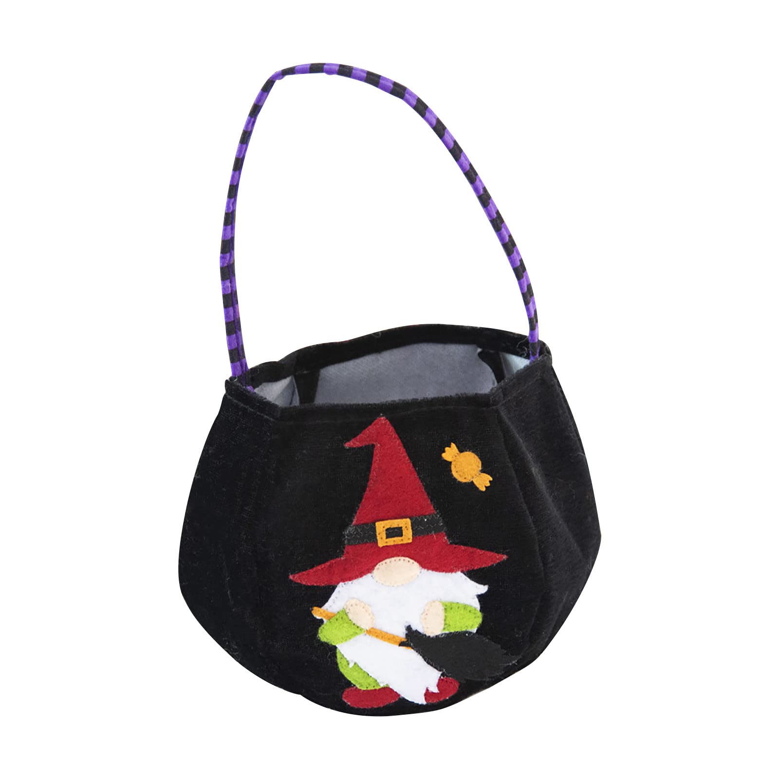Spooky Halloween Decorations - Cartoon Forest Man Doll & Faceless Doll Candy Gift Bags for Trick or Treat, Party Favors, and Haunted House Decor