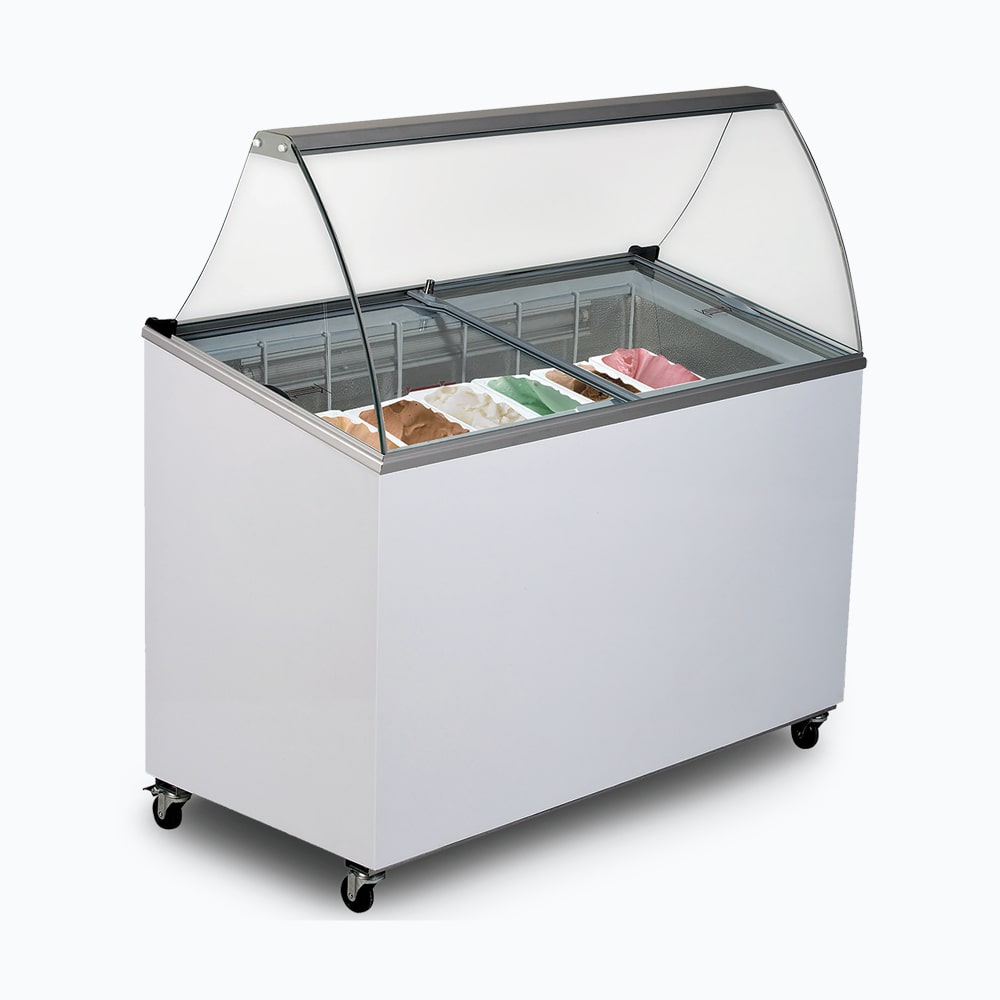 Bromic GD0007S Commercial Chest Freezer for Gelato Display - Energy Efficient Deep Freezer for Ice Cream Shop, Restaurant & Bakery Storage