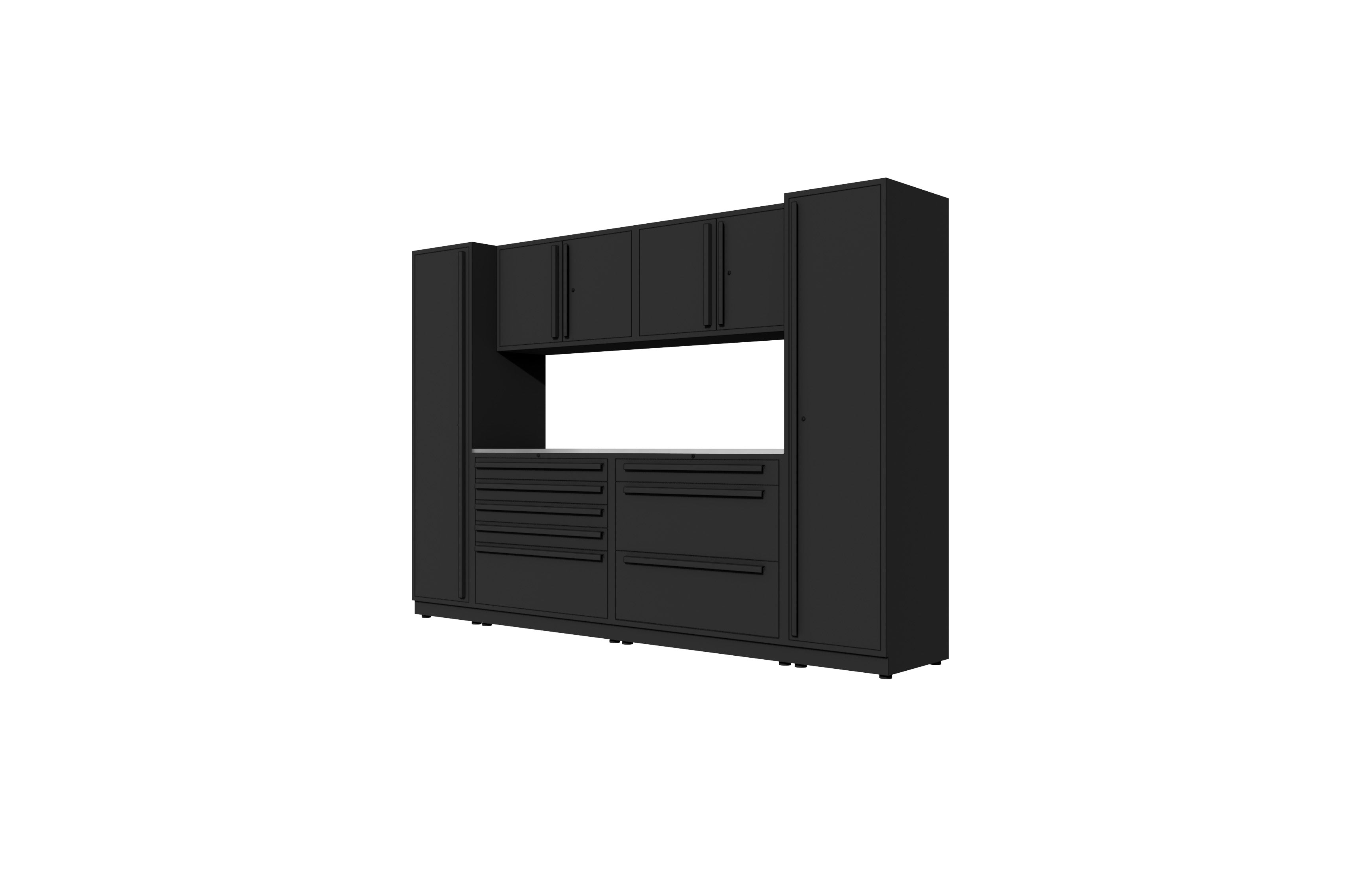 ProSlat Fusion Plus 120 Single Door Locker Preconfigured Array - Heavy Duty Garage Storage System for Tools & Equipment Organization