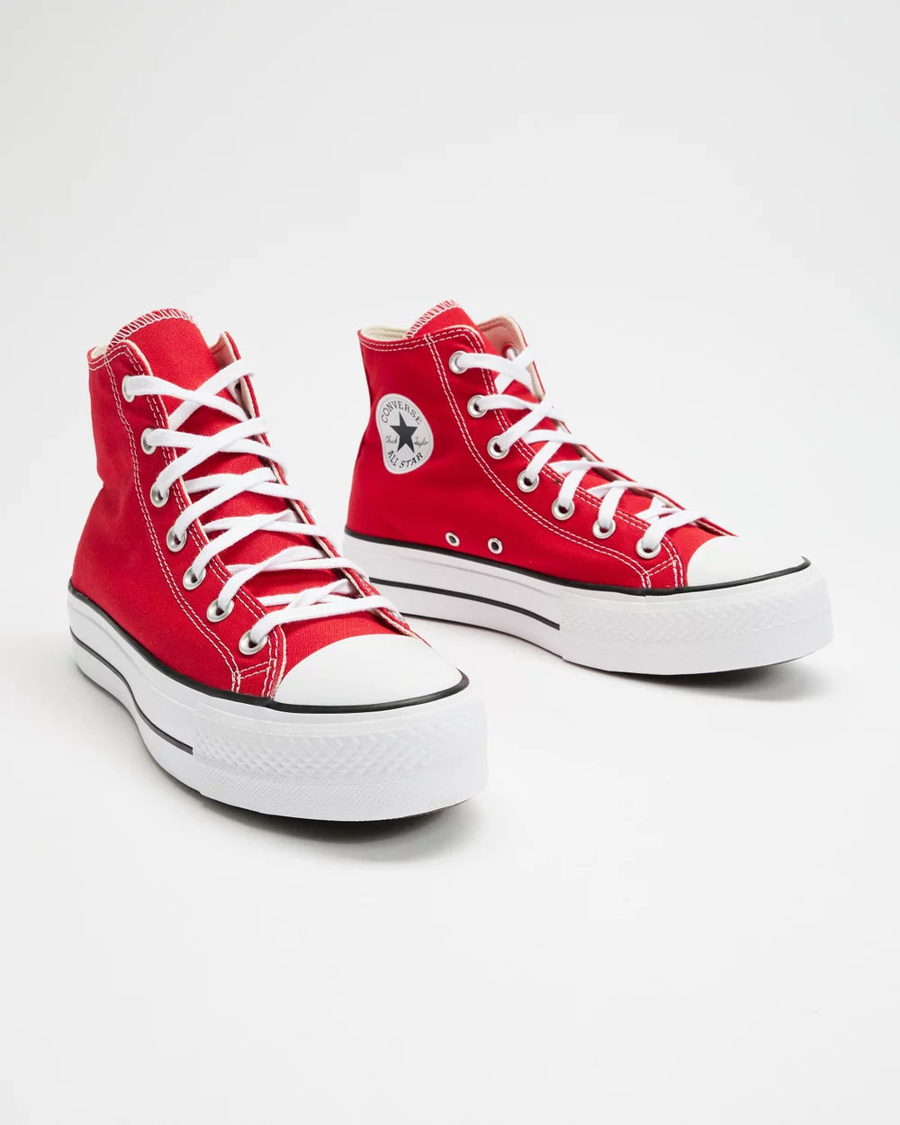 Converse Women's Chuck Taylor Lift Sneakers - Red High Top Canvas Shoes for Casual Wear, Street Style & Everyday Comfort