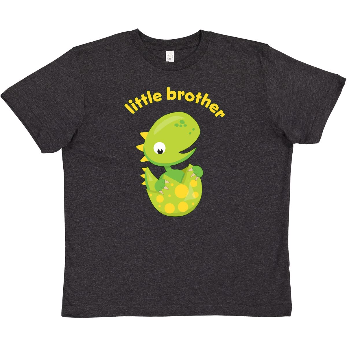 Inktastic Little Brother Dinosaur Youth T-Shirt - Cute Dino Graphic Tee for Kids, Boys & Girls - Soft Cotton Short Sleeve Shirt - Perfect for School, Playdates & Family Outings