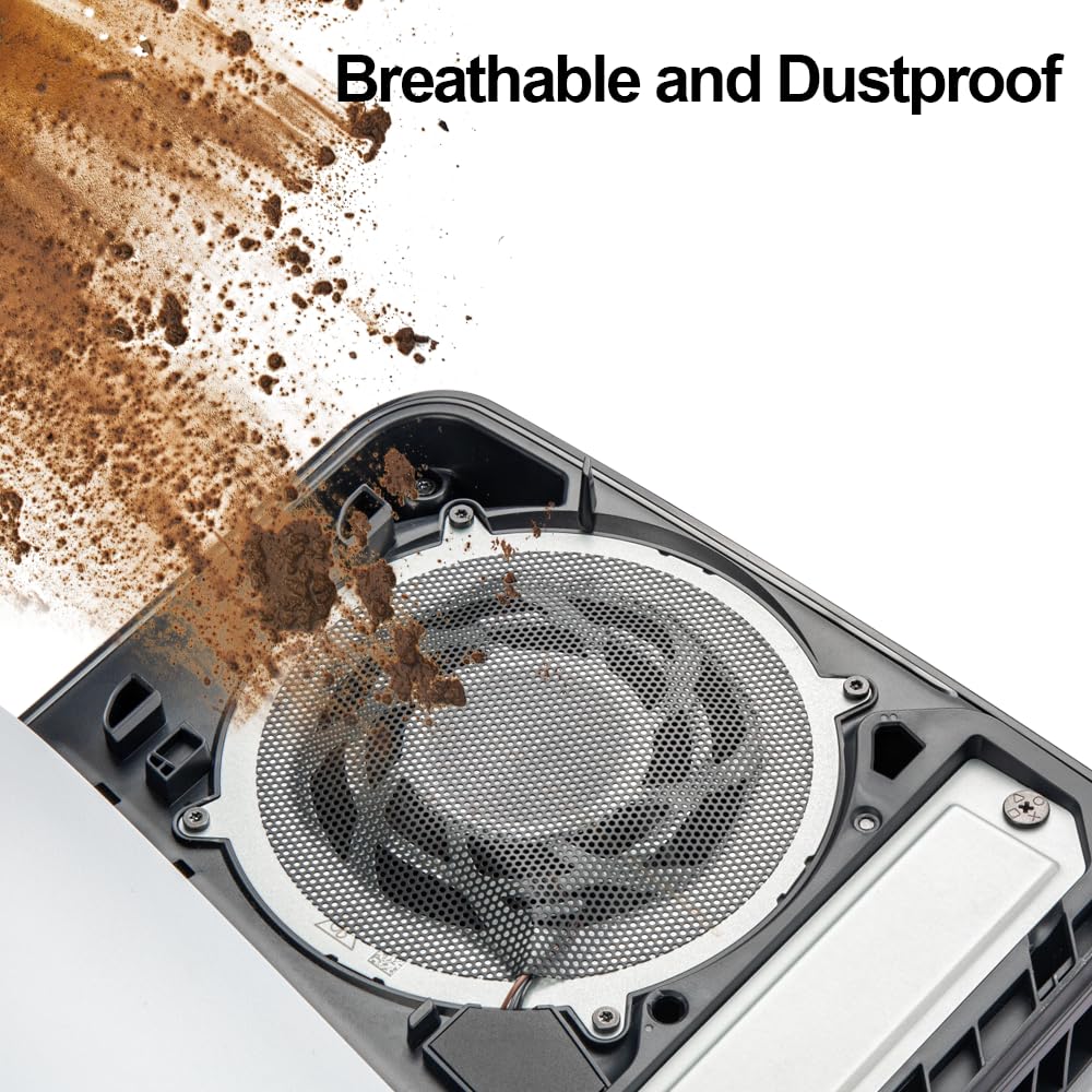 4 Pack Dust Filter for PS5 Slim Heatsink Fan - Dust Cover with Cooling Vents | Compatible with PS5 Slim Console | Prevent Dust & Improve Airflow | Perfect for Gaming Setup & Home Entertainment System