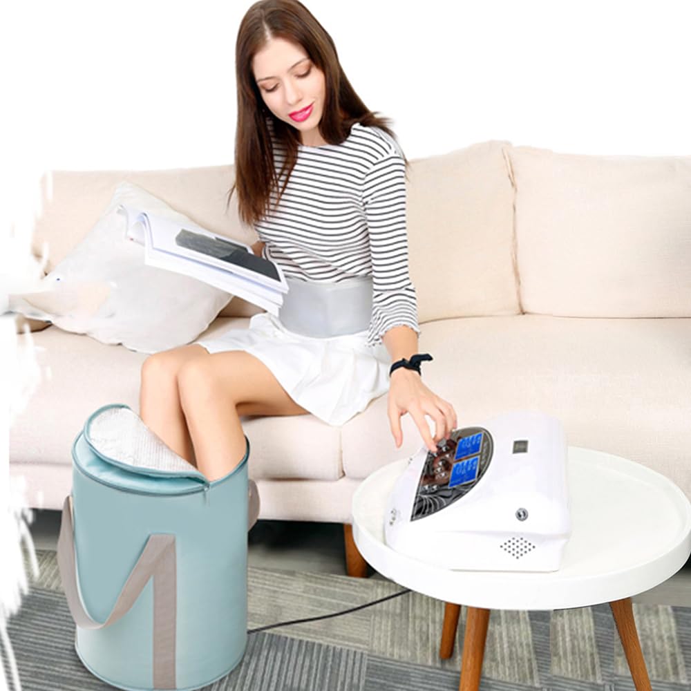 Dual Ionic Detox Foot Spa Machine with LCD Display - Negative Hydrogen Detox System, Includes Black Aluminum Case & 2 Foot Soaking Buckets | Perfect for Home Relaxation, Spa Treatments, and Detox Therapy