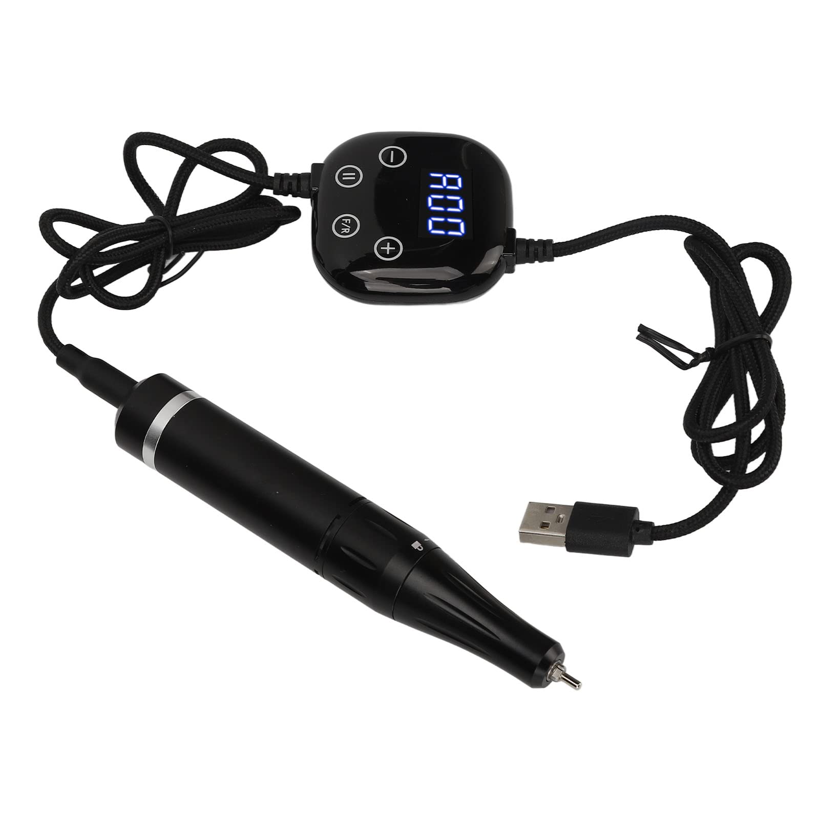 Professional 40000RPM Adjustable Electric Nail Drill Machine - High Speed, Pausable Manicure Tool for Home & Salon Use (Black) | Perfect for Acrylics, Gel Extensions & Nail Art