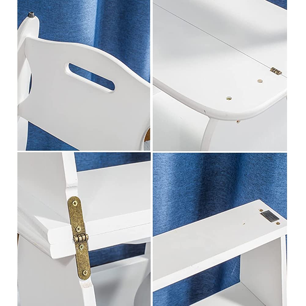 KAZUP 3-Step Folding Step Stool for Adults - Non-Slip Indoor Climbing Stool, Multifunctional Foldable Chair & Ladder for Kitchen, Bathroom, and Home Storage - Compact & Sturdy Design for Easy Access to High Places