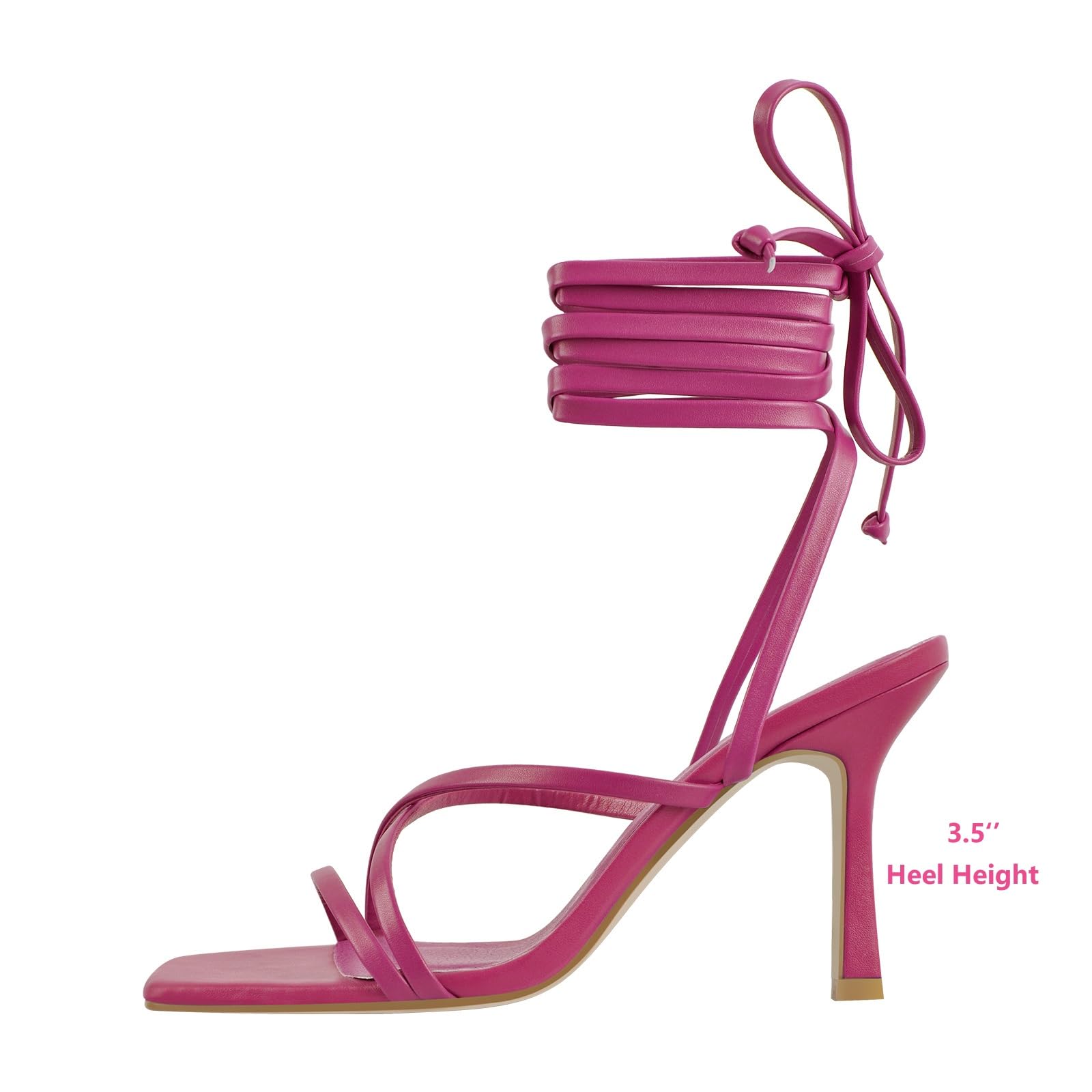 LISHAN Women's Sexy Stiletto High Heels Strappy Lace Up Sandals - Elegant Party Shoes for Evening Wear, Date Night & Special Occasions