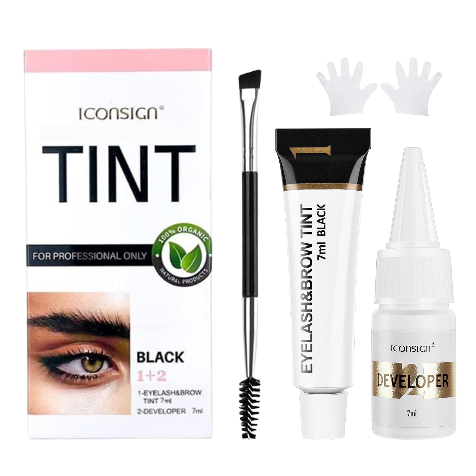 Professional Lash Color Kit - Black Eyelash Dye for Natural Look, Lasts Up to 6 Weeks | Easy Application for Salon & Home Use (7ml) | Perfect for DIY Lash Tinting, Bridal Makeup & Enhancing Natural Beauty