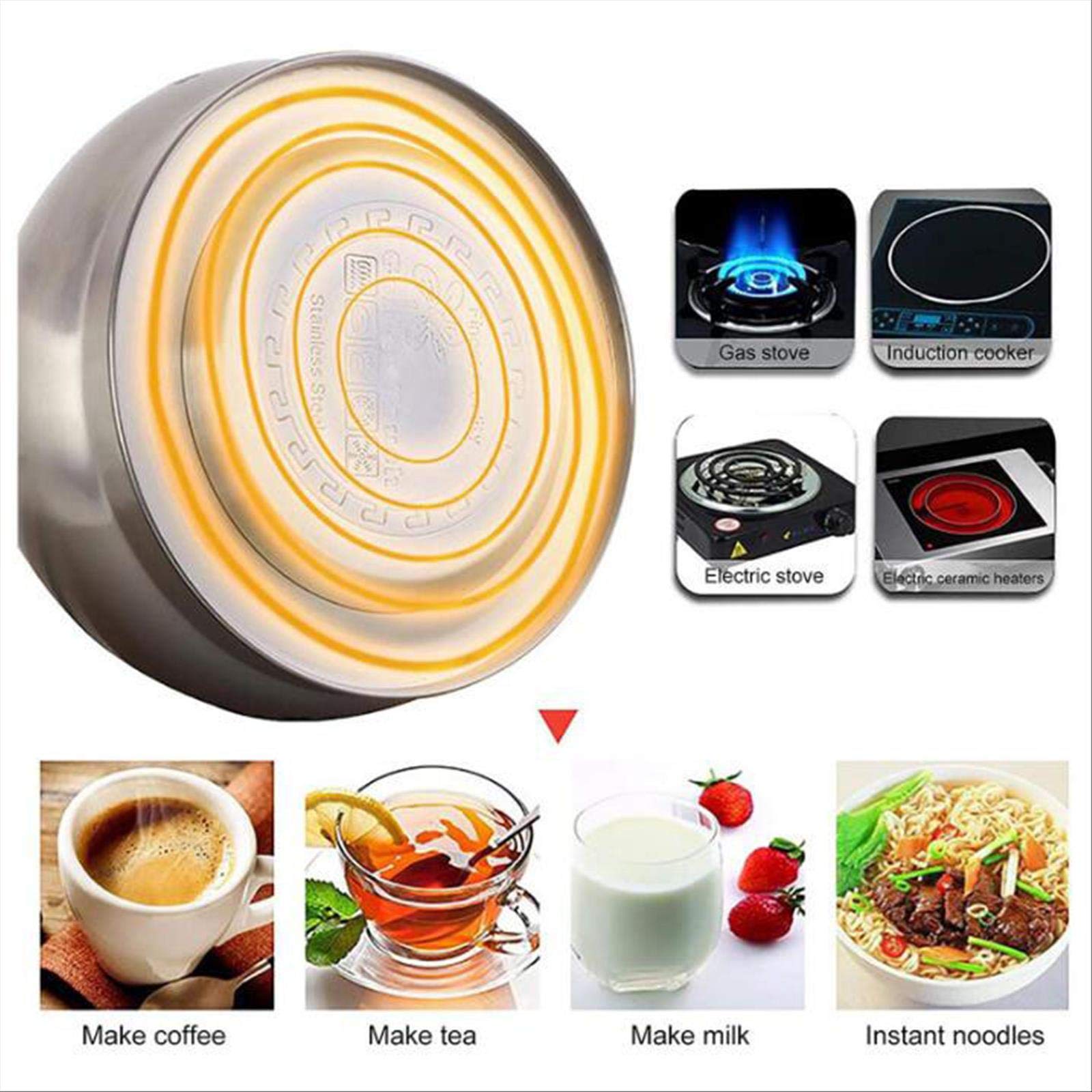 3L Stainless Steel Whistling Tea Kettle - Induction & Gas Stove Compatible - Camping Kettle with Anti-Scald Handle & Color Options - Perfect for Outdoor Adventures, Home Kitchen & Tea Brewing