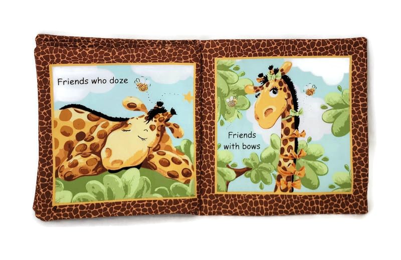 Zoe the Giraffe Soft Cloth Book - Interactive Baby Toy & Early Learning Activity for Toddlers | Perfect for Bedtime Stories, Sensory Play & Developmental Skills
