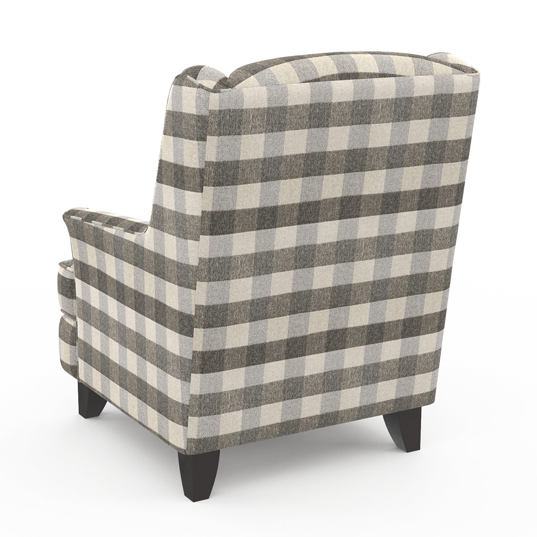 Brock Berber Accent Chair - Modern Upholstered Lounge Chair for Living Room, Bedroom & Office - Soft Textured Fabric with Sturdy Wooden Legs