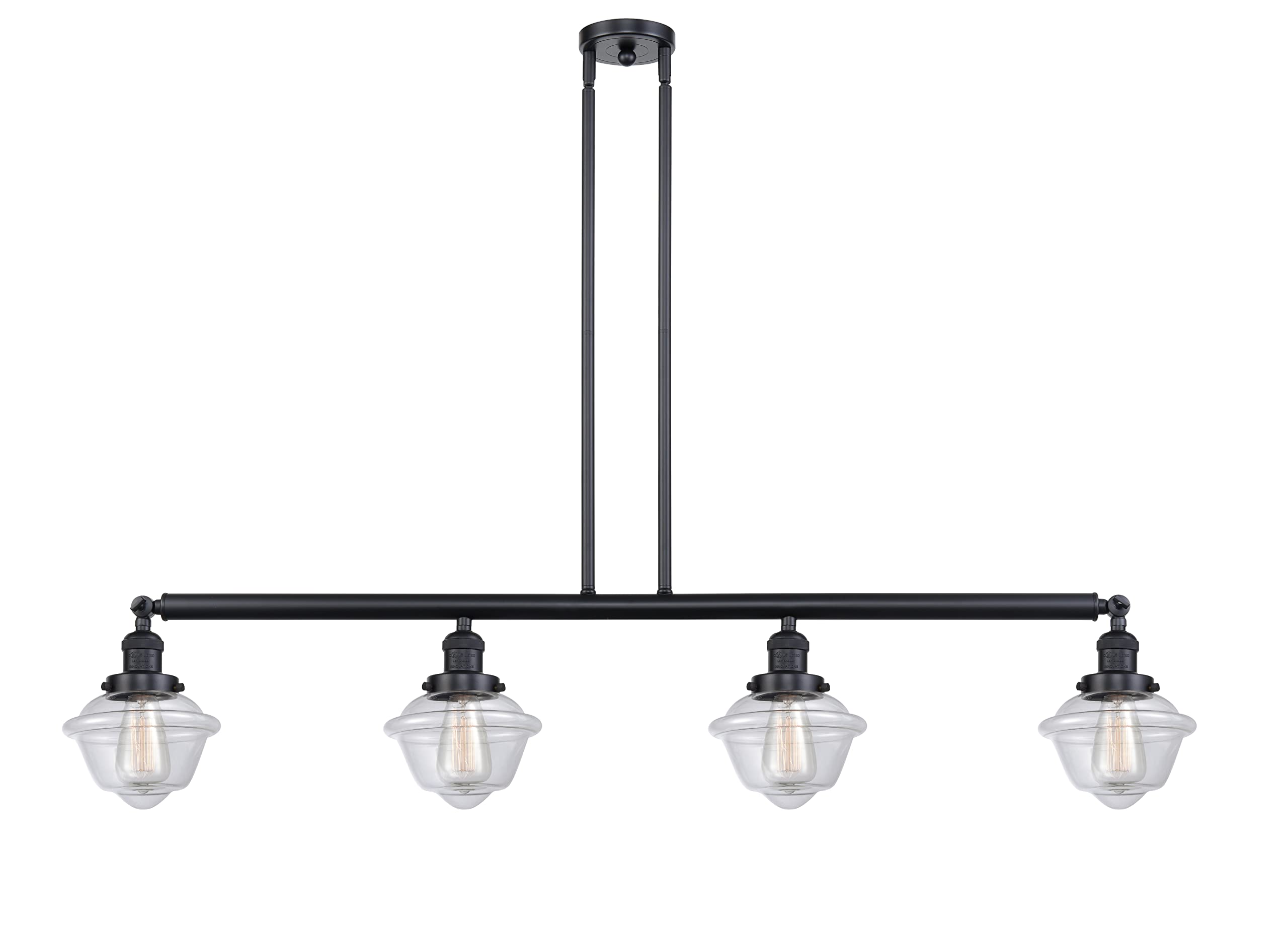214-BK-G532-LED Small Oxford 3-Light Island Pendant Light in Matte Black - Perfect for Kitchen Islands, Dining Areas and Modern Home Decor