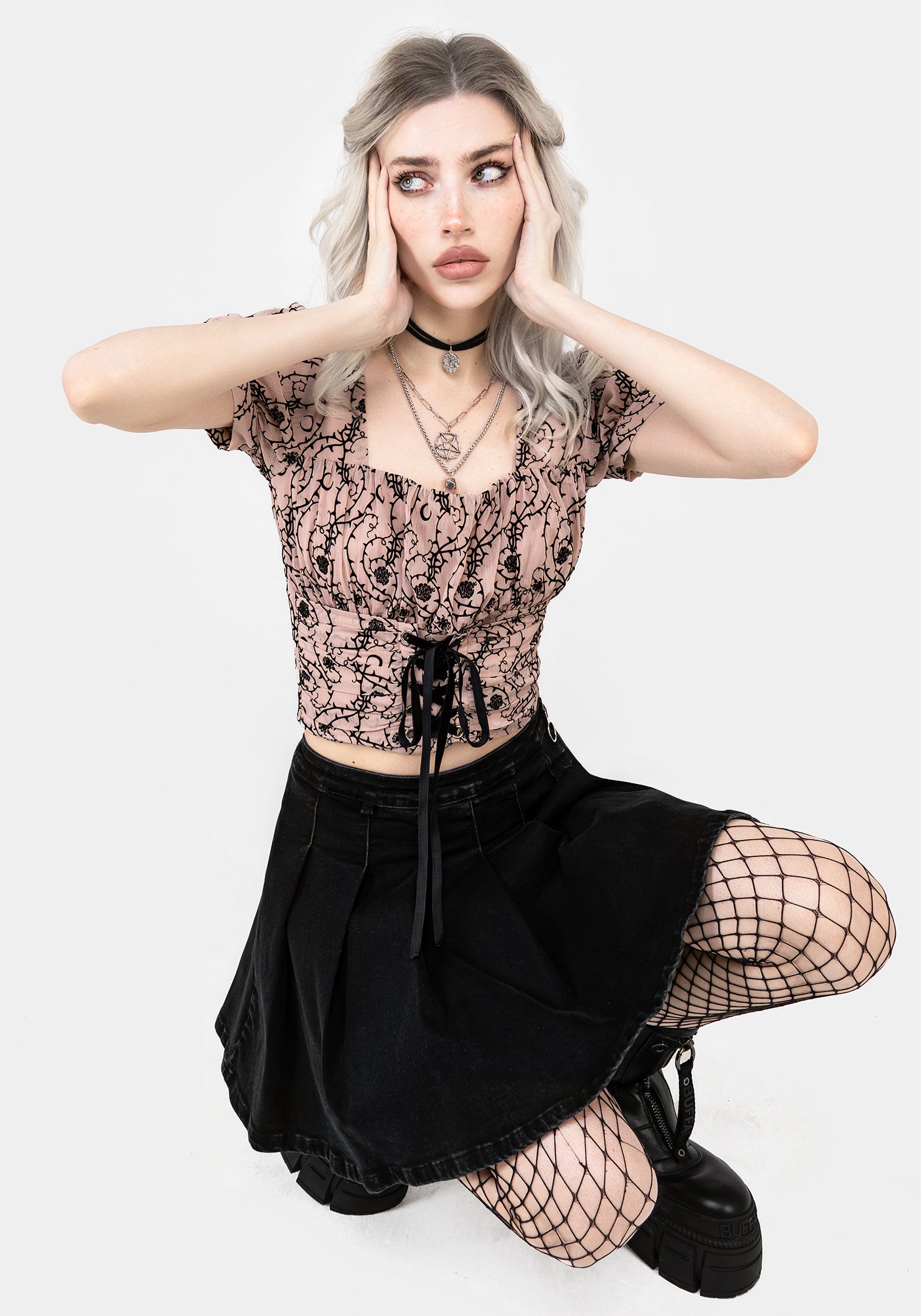 Rosethorn Crop Top for Women - Trendy Summer Short Sleeve T-Shirt | Casual Streetwear, Beach Outfit, Festival Fashion