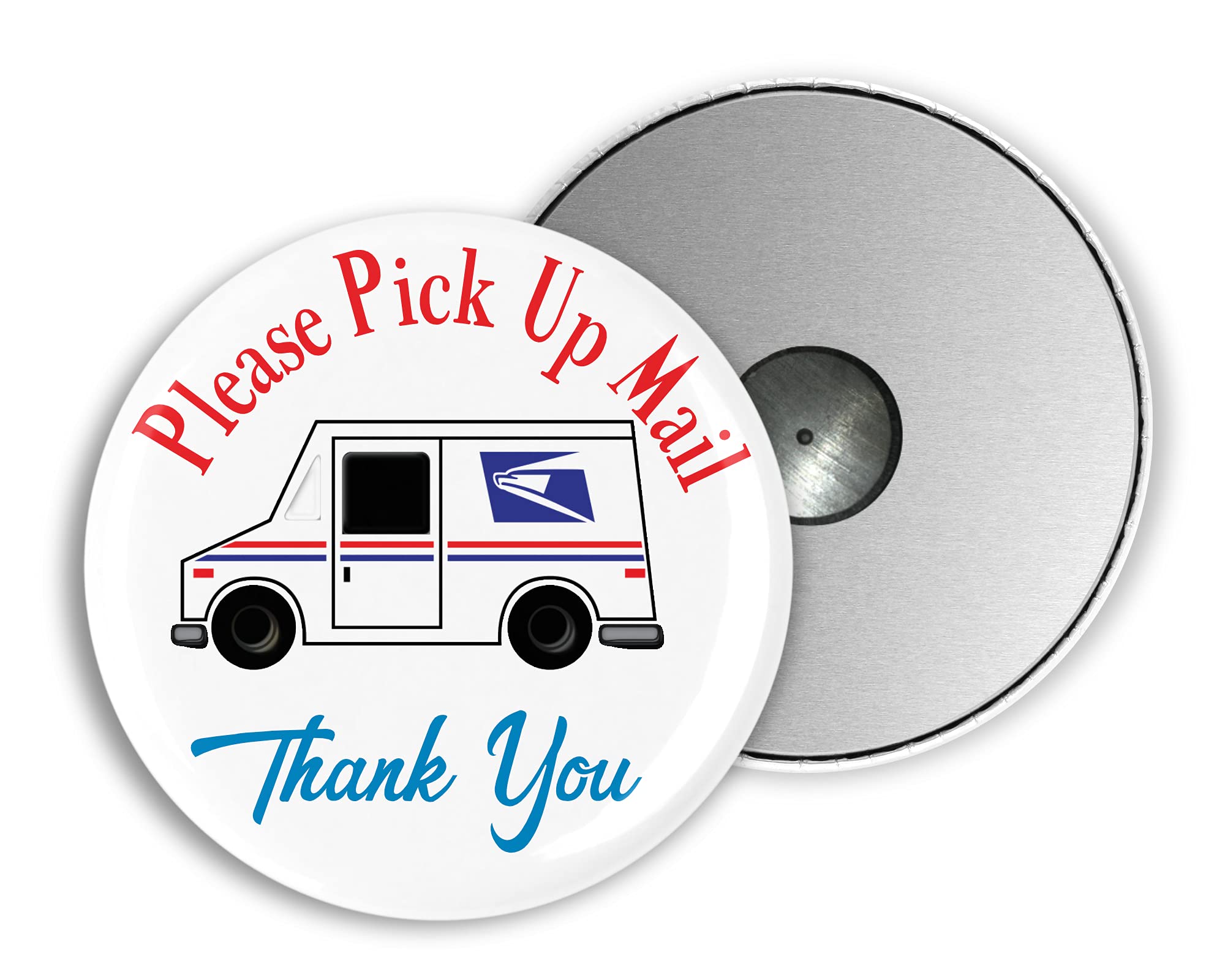 US Mail Truck Outgoing Mail Magnet - 2.25 Inch Round Refrigerator Magnet for Mailbox & Office Decor - Cute Postal Service Accessory for Home & Workplace Organization