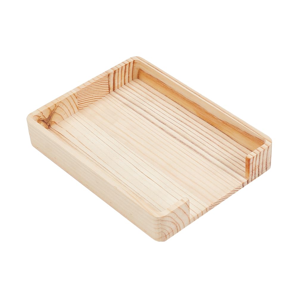 Wooden Sticky Notes Holder - 5.91x4.33 Inch Self-Stick Memo Pad Organizer & Dispenser for Office Desk, Home, School - Perfect for Notes, Reminders, and To-Do Lists
