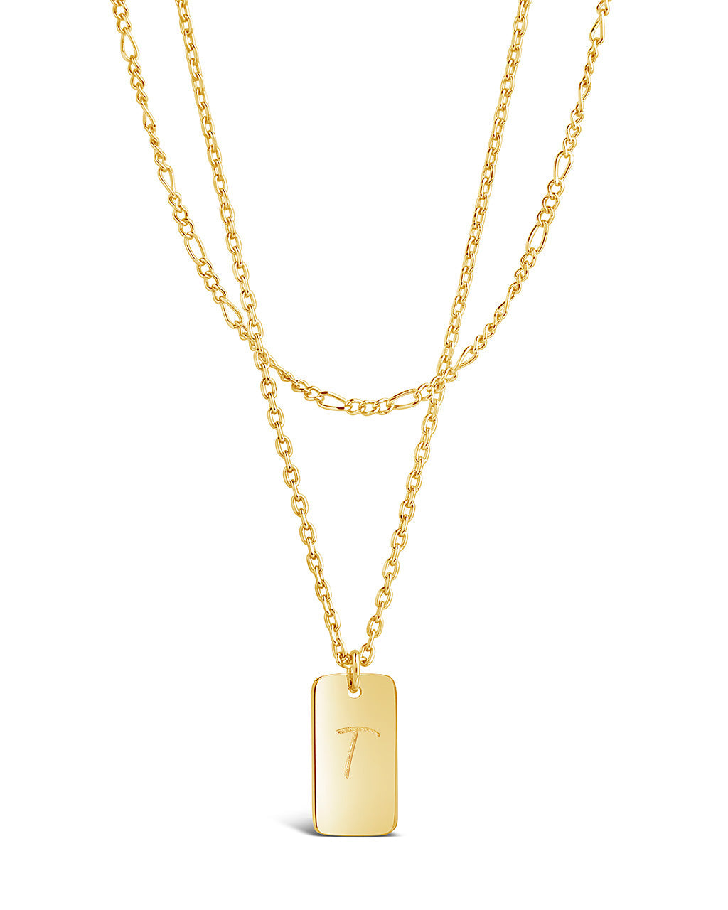 Layered Chain Necklace for Women - Initial Pendant Necklace, Dainty Gold & Silver Jewelry Gift for Her - Perfect for Everyday Wear, Date Night & Special Occasions