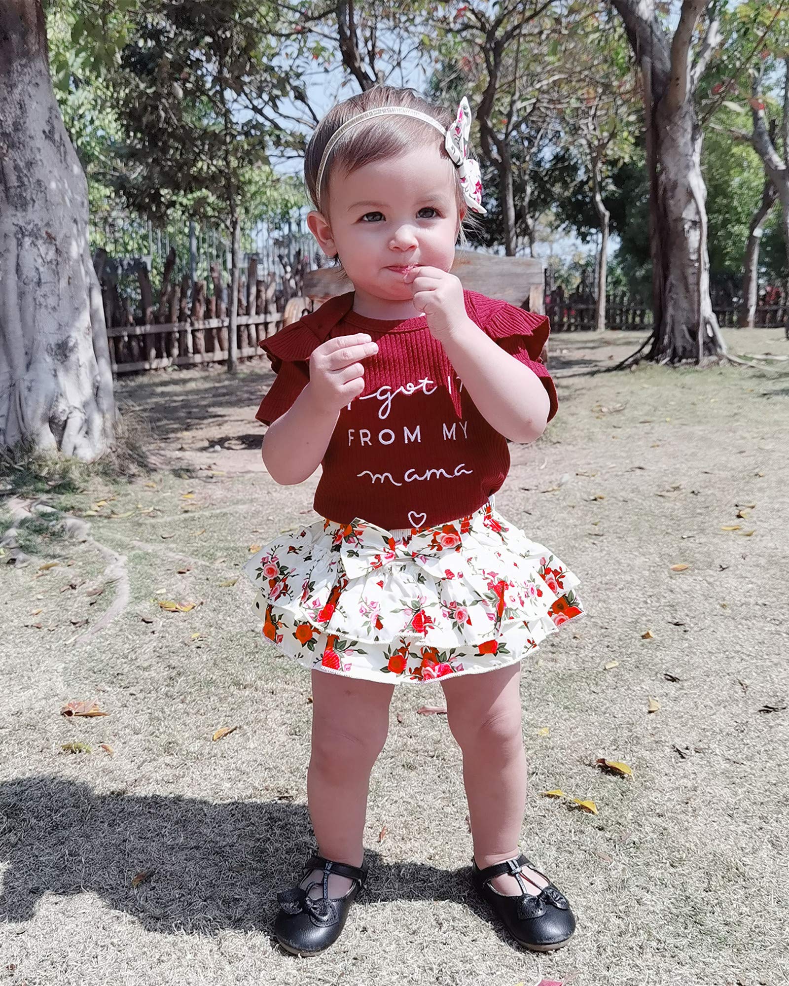 Mioglrie Newborn Baby Girl Clothes Set - Floral Romper & Shorts Outfit for Summer | Cute Infant Toddler Outfits for Playtime, Photos & Special Occasions