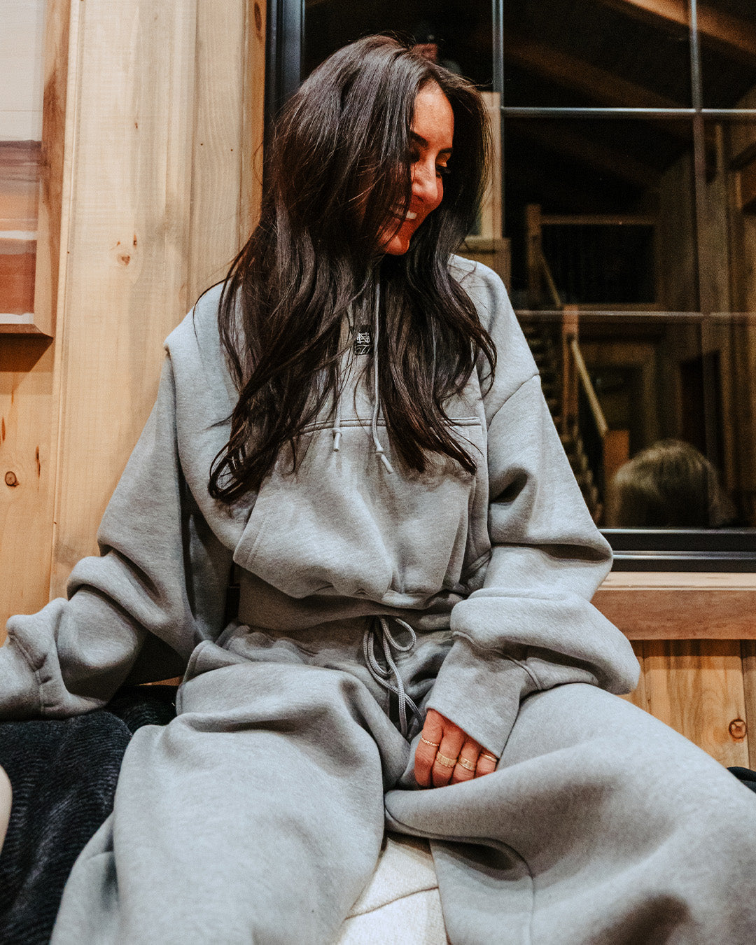 Women's Oversized Crop Hoodie - Heather Grey | Casual Streetwear for Women | Perfect for Loungewear, Gym & Outdoor Activities