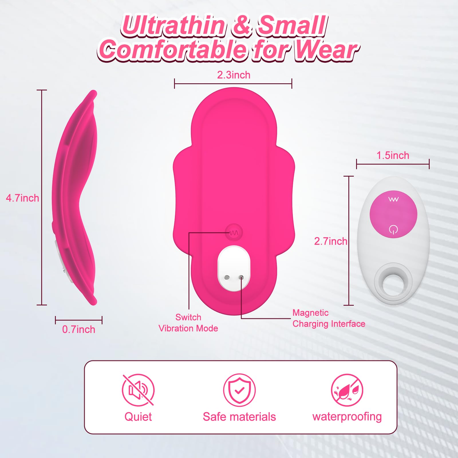 Remote Control Vibrating Panty Sex Toy for Women & Couples - APP Controlled Mini Egg Bullet, Clitoral & G-Spot Stimulator with Butterfly & Tongue Licking Modes - Perfect for Discreet Public Play, Couples Foreplay & Solo Pleasure