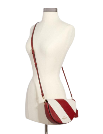 Coach Ellen Striped Crossbody Bag for Women | Stylish & Compact Purse for Everyday Use, Travel, and Casual Outings