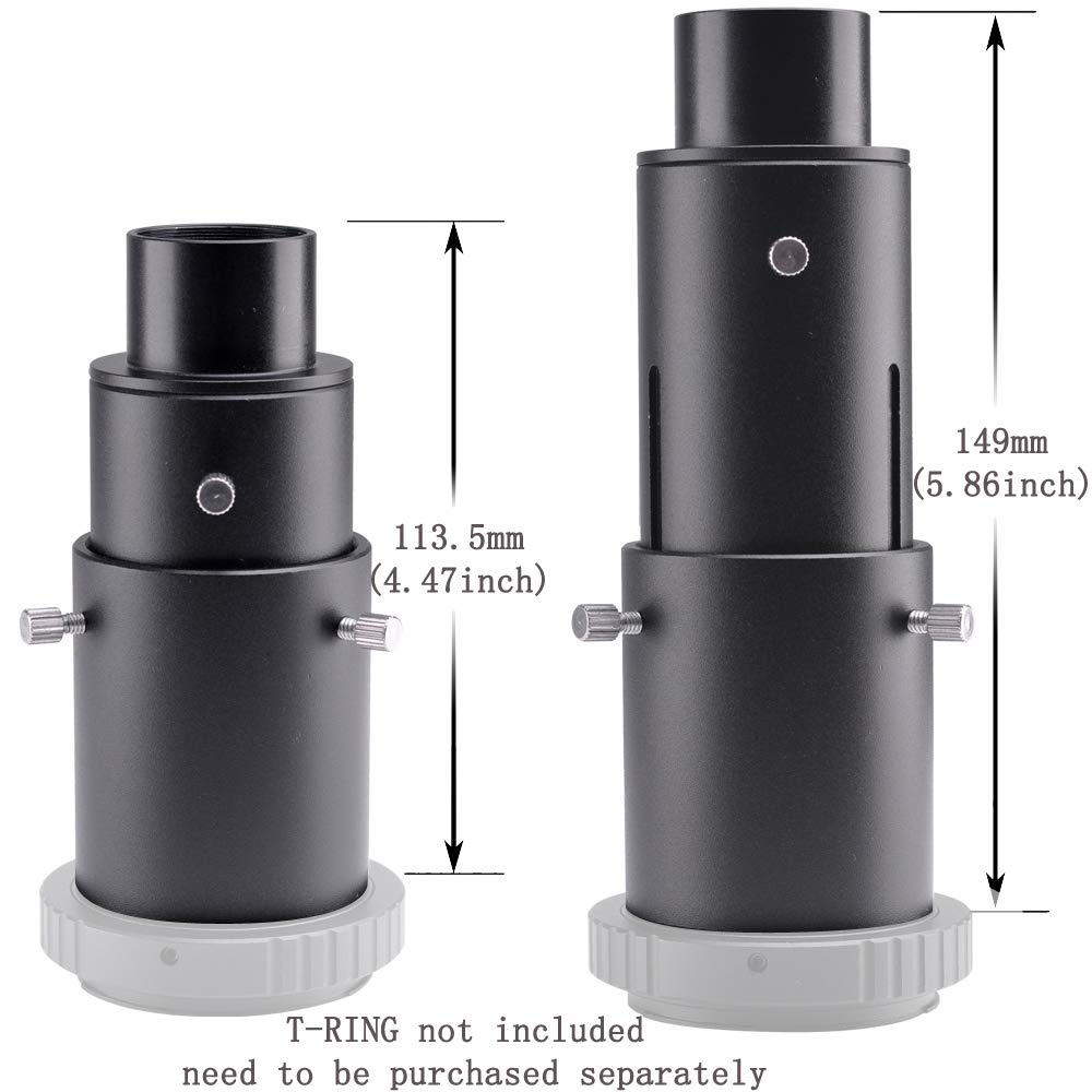 Variable Extension Telescope Camera Adapter for DSLR & SLR Cameras | Prime Focus & Eyepiece Projection Photography | Perfect for Astrophotography & Moon Photography