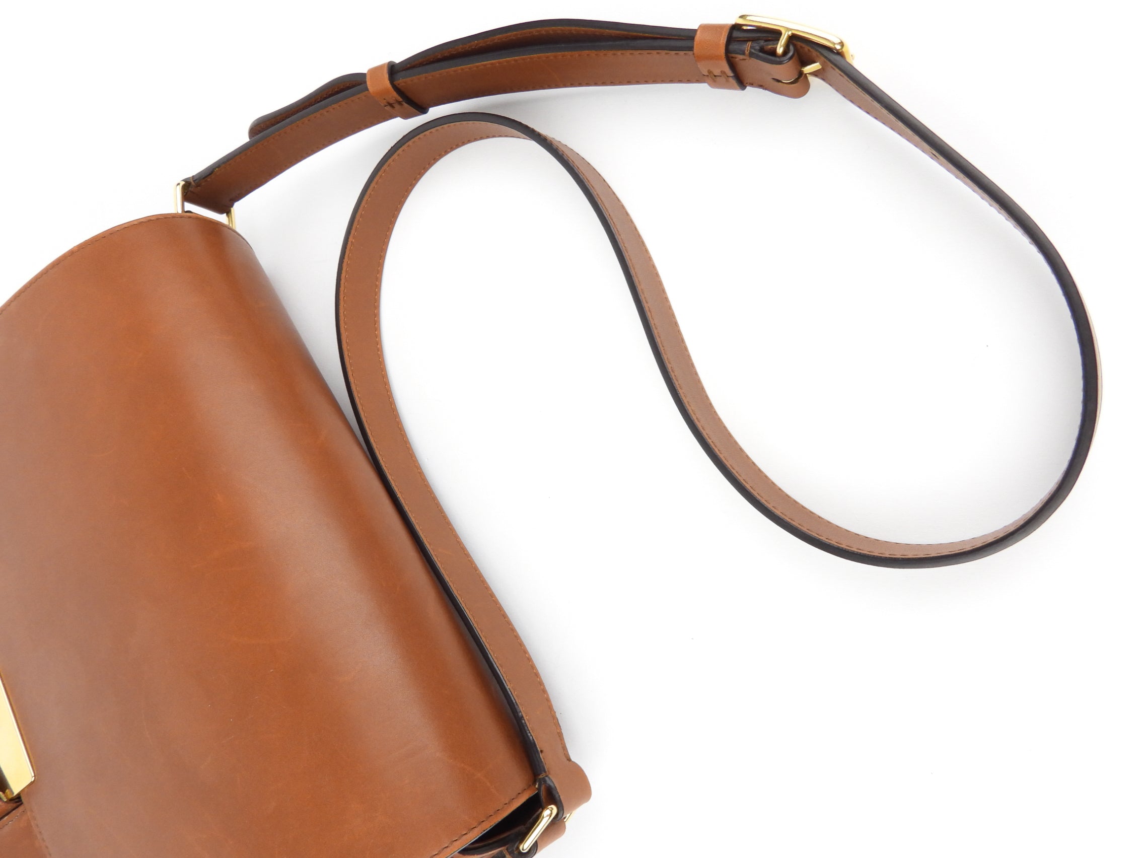 Celine Brown Smooth Leather Medium Trotteur Crossbody Shoulder Bag for Women | Luxury Designer Handbag | Perfect for Work, Travel & Evening Out