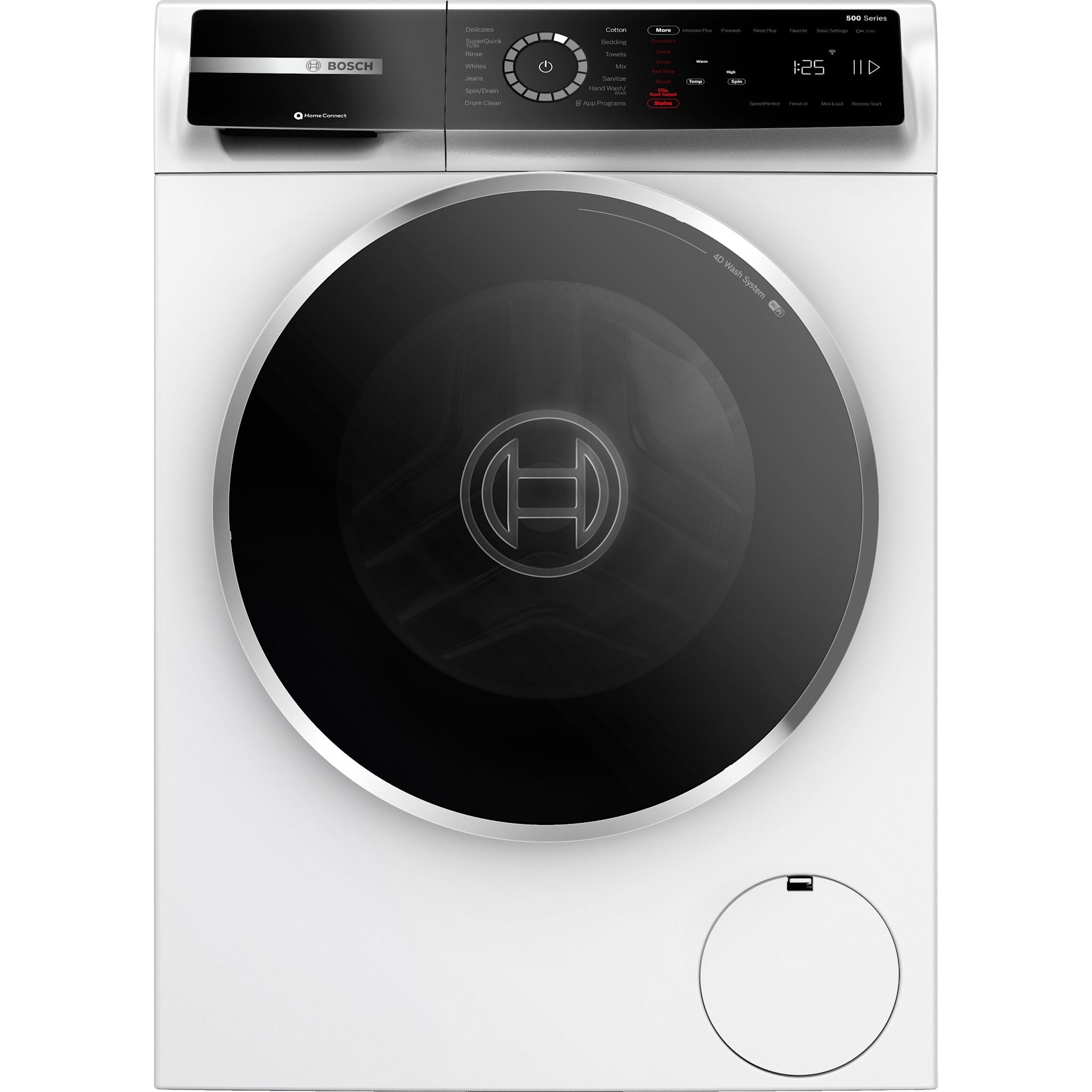 Bosch 500 Series WGB24600UC Front Load Washer - Energy Star Certified, 2.2 Cu. Ft. Capacity, White - Perfect for Small Spaces & Apartments
