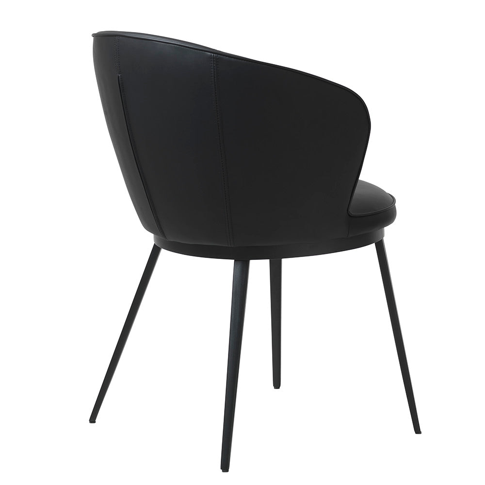GAIN Modern Dining Chair in Black - Stylish & Comfortable for Home, Kitchen, and Restaurant Use