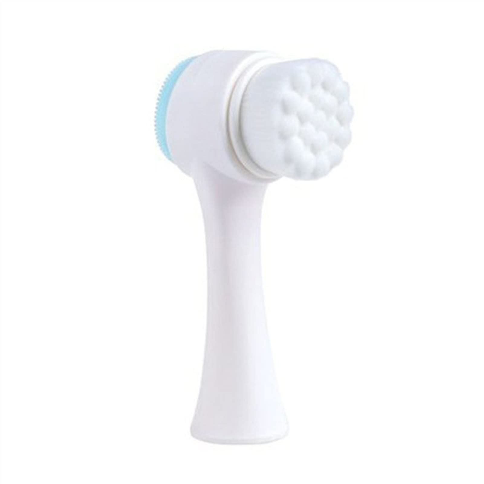 Tyfanag 3D Double-Sided Silicone Facial Cleansing Brush - Soft Hair & Deep Cleaning for Gentle Exfoliation (Blue) | Perfect for Daily Skincare Routine & Makeup Removal