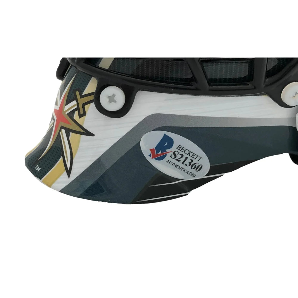 Marc Andre Fleury Signed Vegas Golden Knights Mini Helmet Mask with COA - Beckett Certified Autograph - VGK Collectible for Hockey Fans & Memorabilia Display