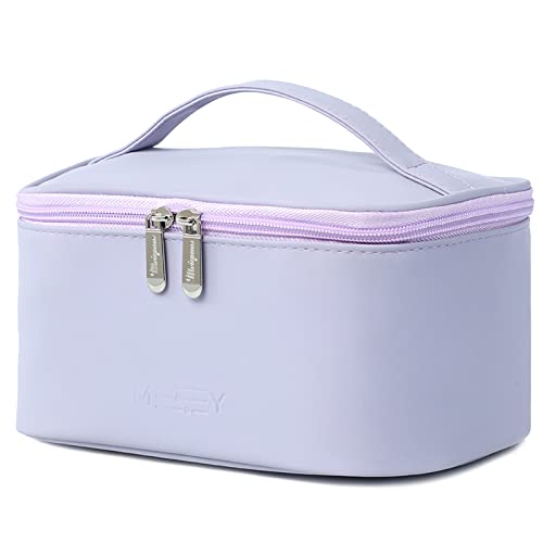 Waterproof Cute Taro Purple Makeup Bag for Women & Girls | Travel Cosmetic Organizer with Zipper Pouch | Perfect for Toiletries, Gym Essentials & Weekend Getaways