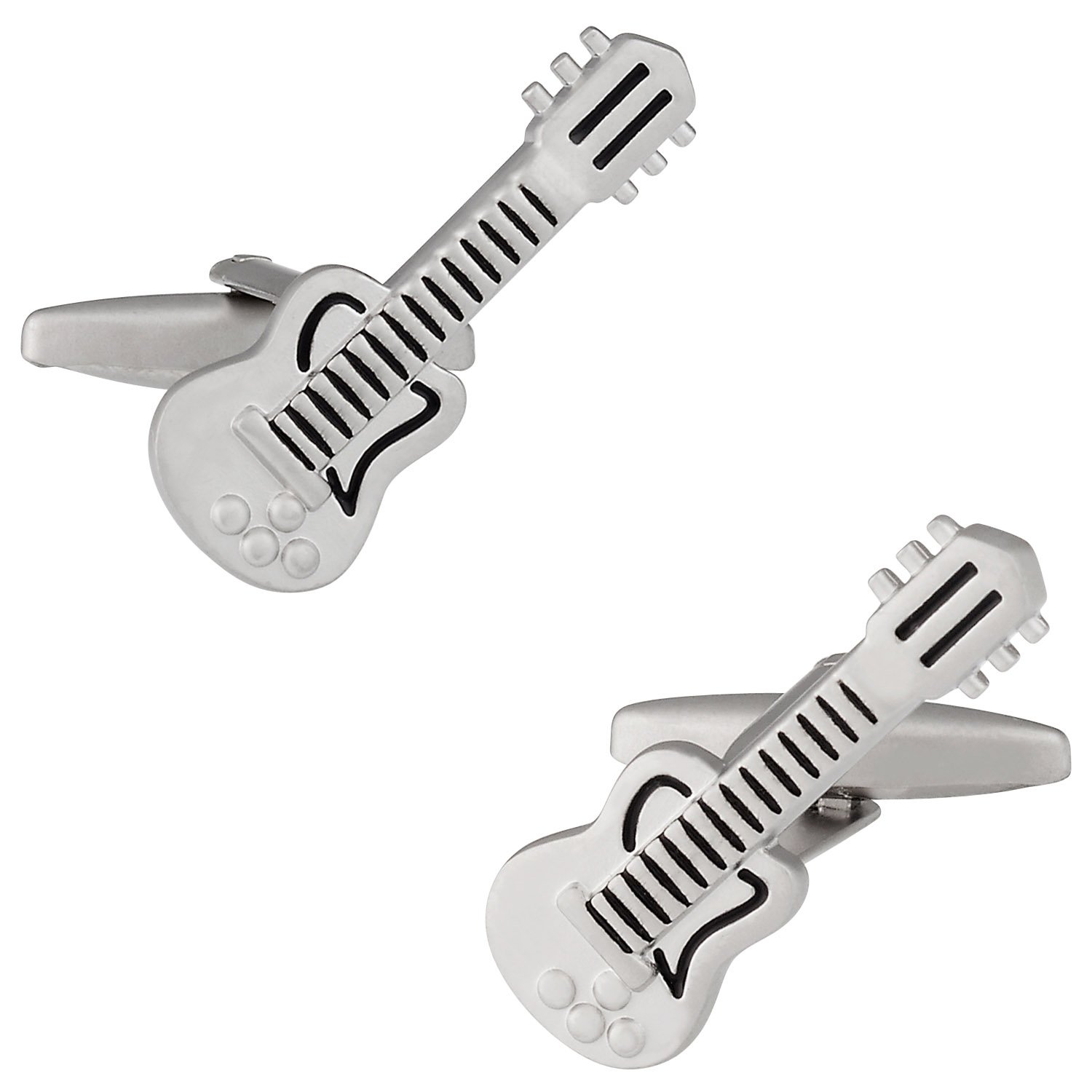 Stylish Cuff-Daddy Men's Electric Guitar Cufflinks Set with Gift Box - Perfect for Musicians, Weddings & Formal Events