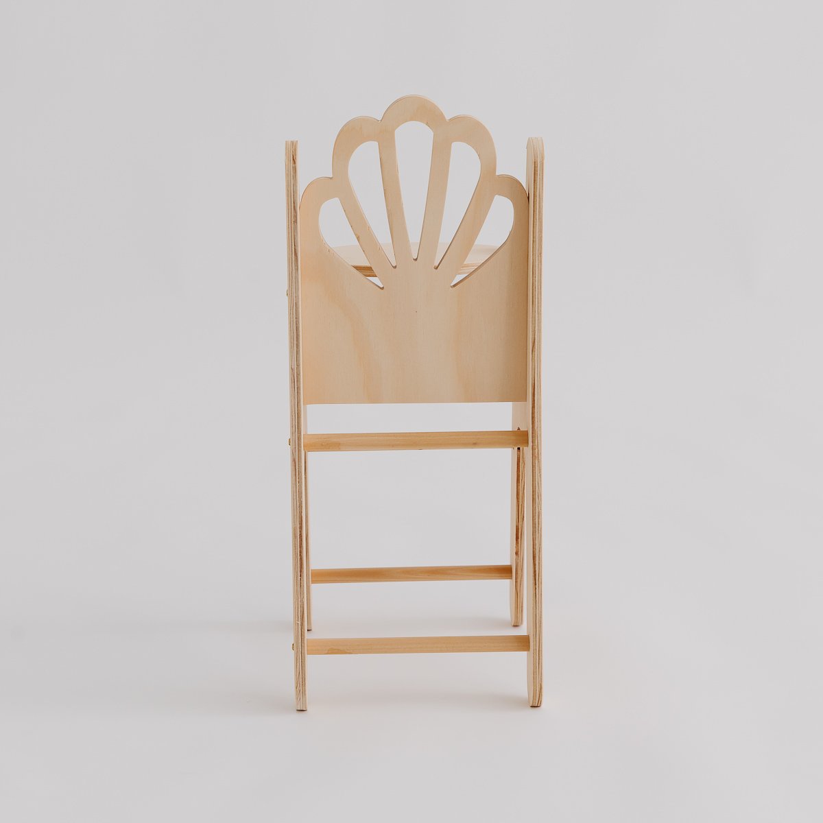 Shell Dolly High Chair for Babies - Adjustable Wooden Baby Feeding Chair with Safety Belt - Perfect for Dining, Weaning & Playtime at Home