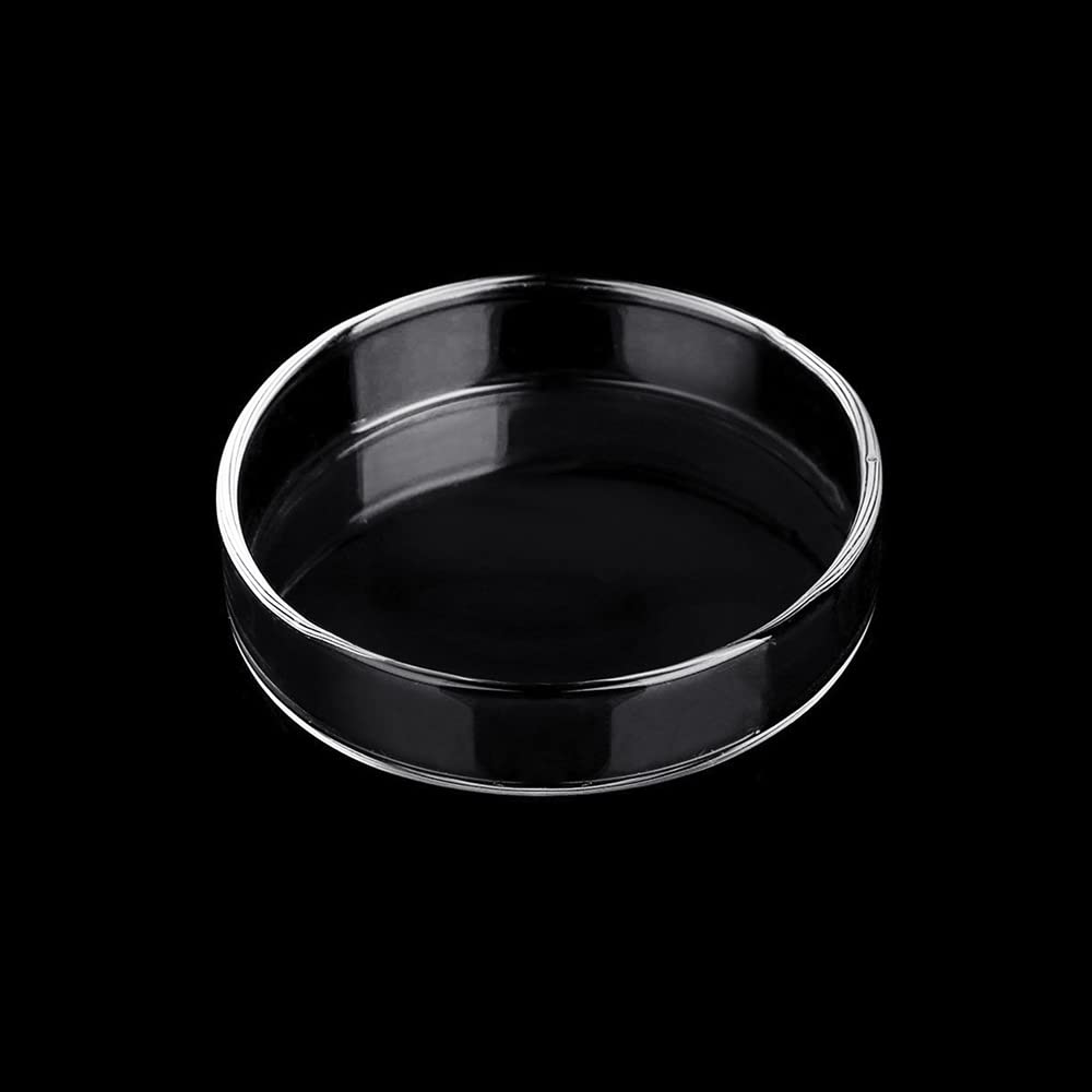 65mm Clear Glass Aquarium Feeder Dish - Round Shrimp & Fish Feeding Bowl for Tanks, Prevents Food Spilling - Perfect for Freshwater & Saltwater Aquariums