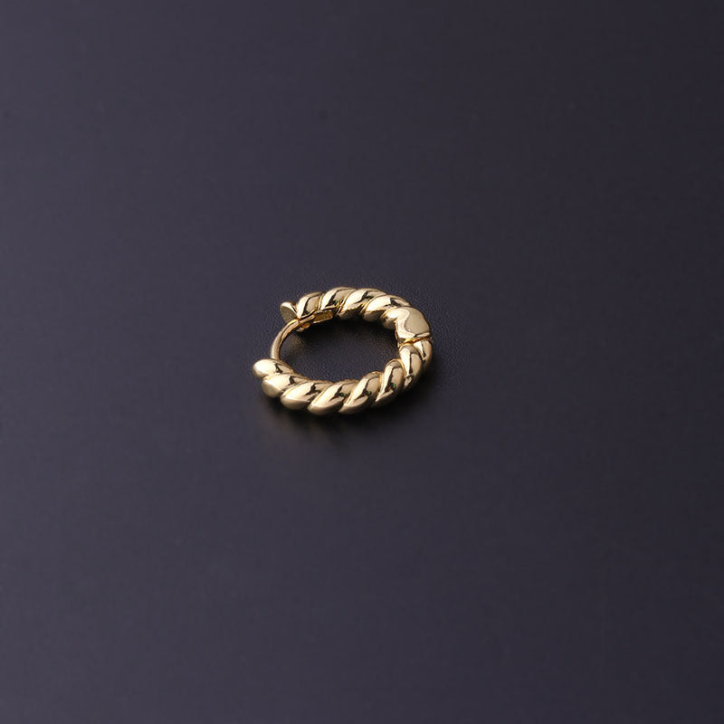 18K Gold Snake Helix Hoop Clicker Earrings for Women - Hypoallergenic Cartilage Piercing Jewelry - Perfect for Parties, Date Nights & Gifts | HSPJ702