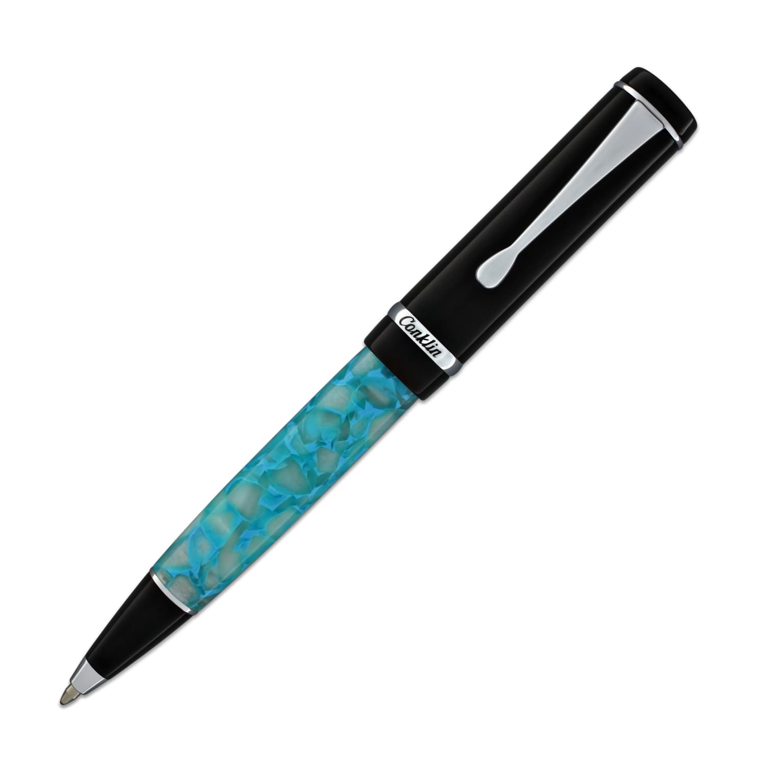 Conklin Duragraph Ballpoint Pen - Turquoise Nights - Premium Writing Instrument for Professionals & Students - Perfect for Office, School & Gift Giving
