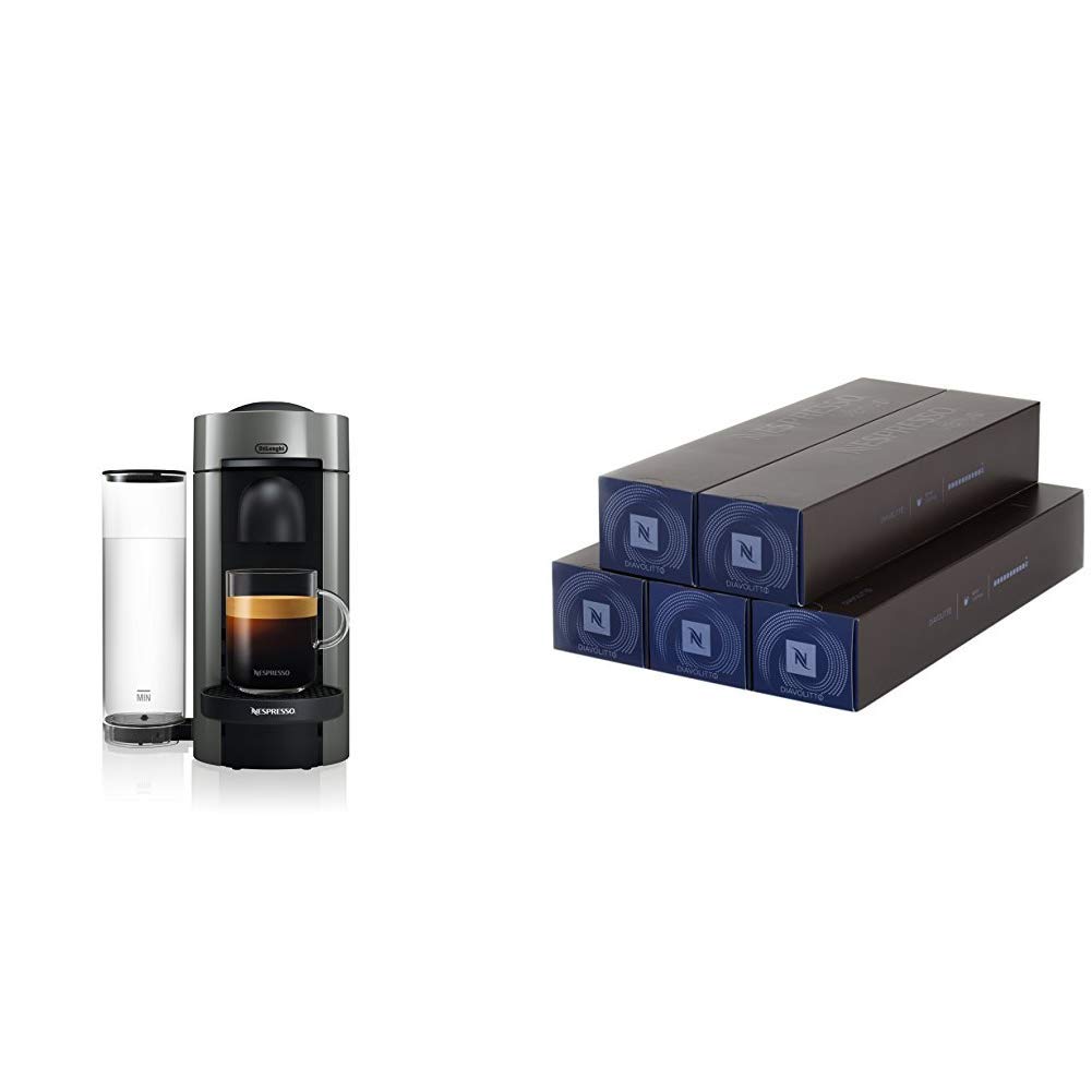 De'Longhi Nespresso Office Coffee Machine Starter Kit with 250 Capsules - Compact Grey Espresso Maker for Home & Office Use