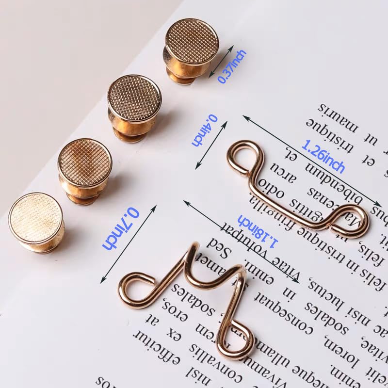 Adjustable Jeans Button Pin - No Sew Jeans Button Replacement - Waist Tightener for Women & Men (Golden) - Perfect for DIY Denim Repair & Waist Adjustment
