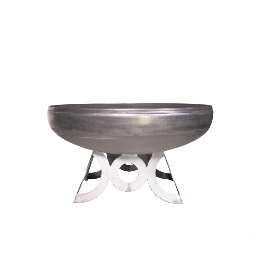 Ohio Flame Liberty Round Steel Fire Pit - Outdoor Backyard Fire Pit for Camping, Patio, and Garden Gatherings