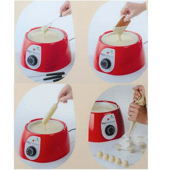 Mini Meltinchoc 1.8L Electric Chocolate Melting Pot - Perfect for Candy Making, Fondue, Baking & Dessert Decorating (Commercial & Home Use)