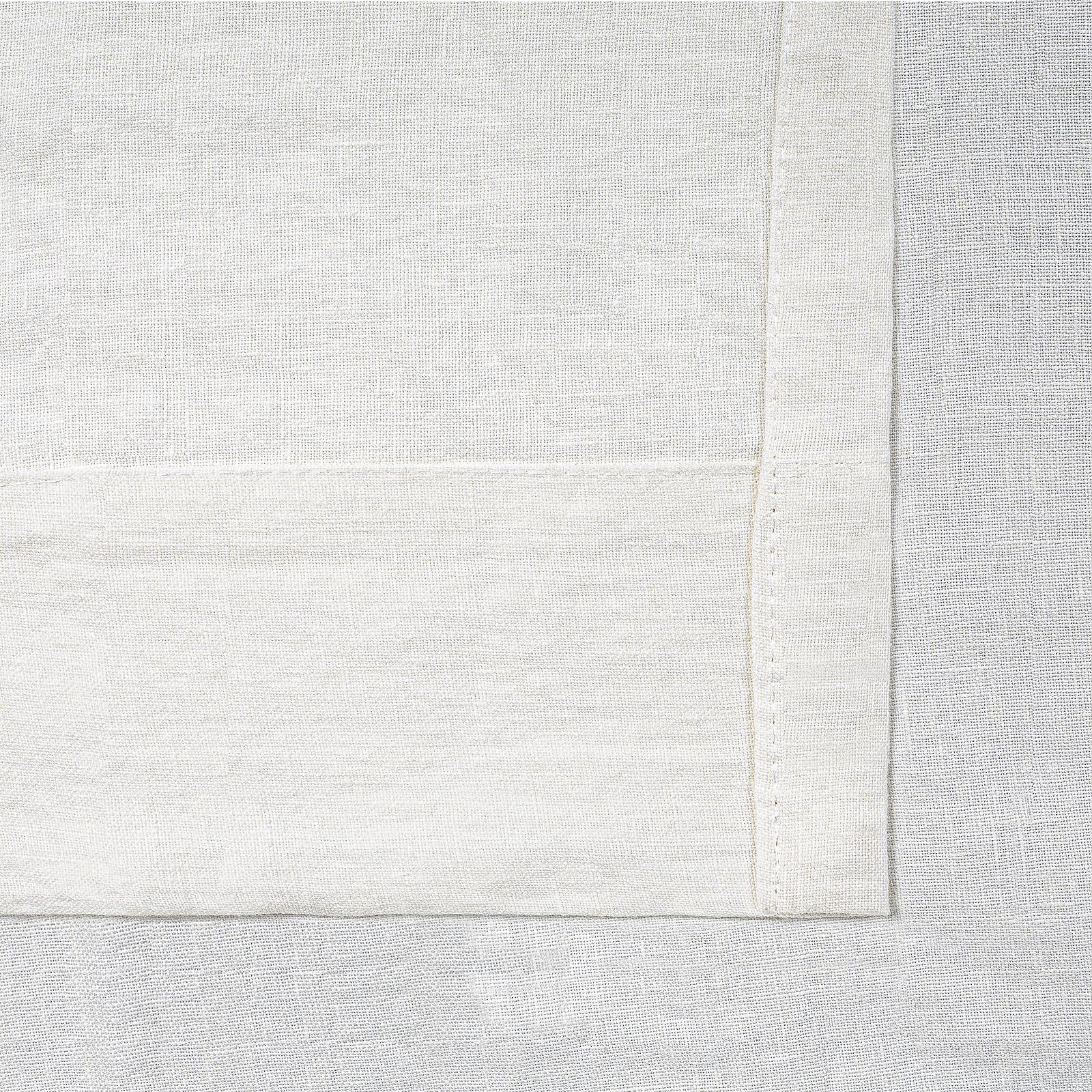 TWOPAGES Natural Linen Pinch Pleated Curtains for Living Room - Light Filtering & Room Darkening Window Drapes, Privacy Protection Panels (Set of 2, White, 26