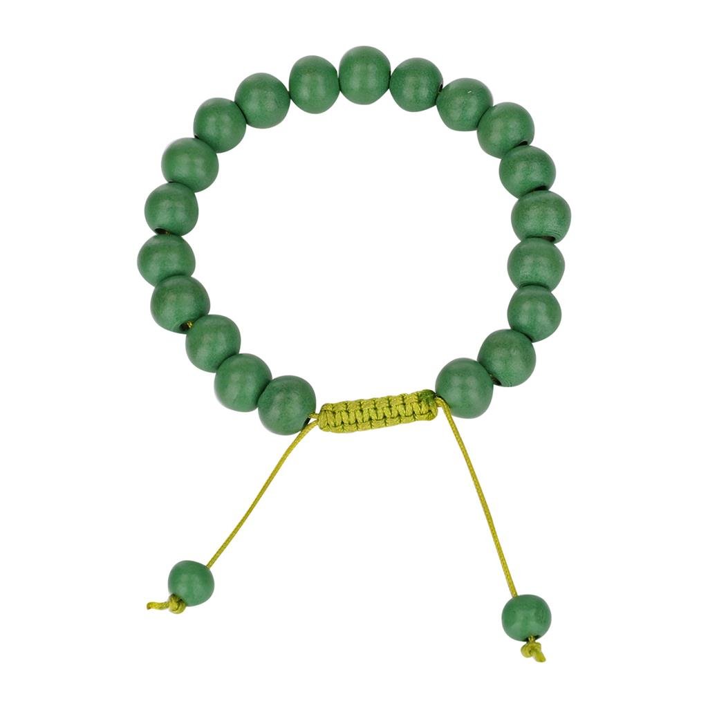 Handmade Wooden Beaded Bracelets for Men & Women - Natural Boho Style Adjustable Rope Bracelet - Perfect for Yoga, Meditation & Outdoor Activities