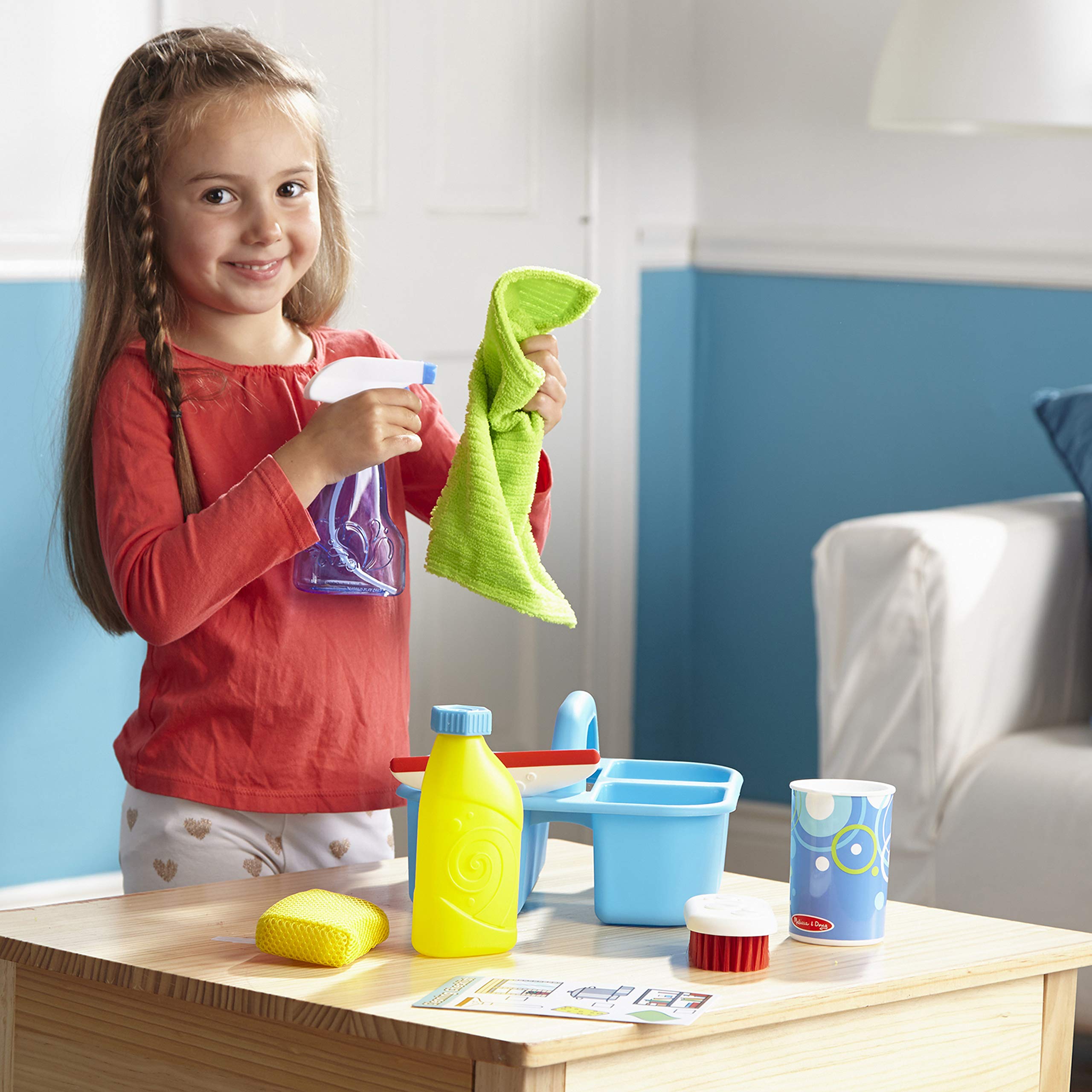 Melissa & Doug Pretend Play Cleaning Set - Spray, Squirt & Squeegee Toy for Kids - Fun Role Play Cleaning Activities for Indoor & Outdoor Play