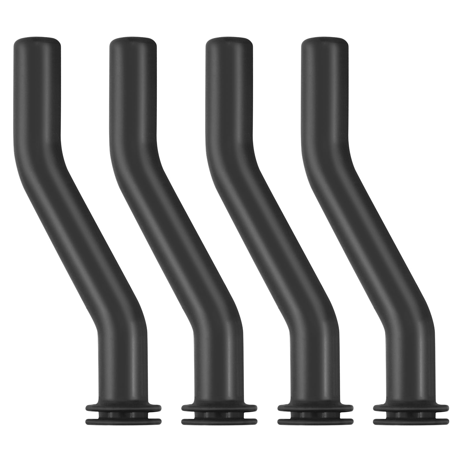 4 Pcs 3 Inch Black Rubber Vacuum Hose - Compatible with Briggs & Stratton Small Gasoline Engines, Lawn Mower Tractor - Replaces 593998, 596163, 797408 - Durable Replacement Part for Outdoor Power Equipment Maintenance