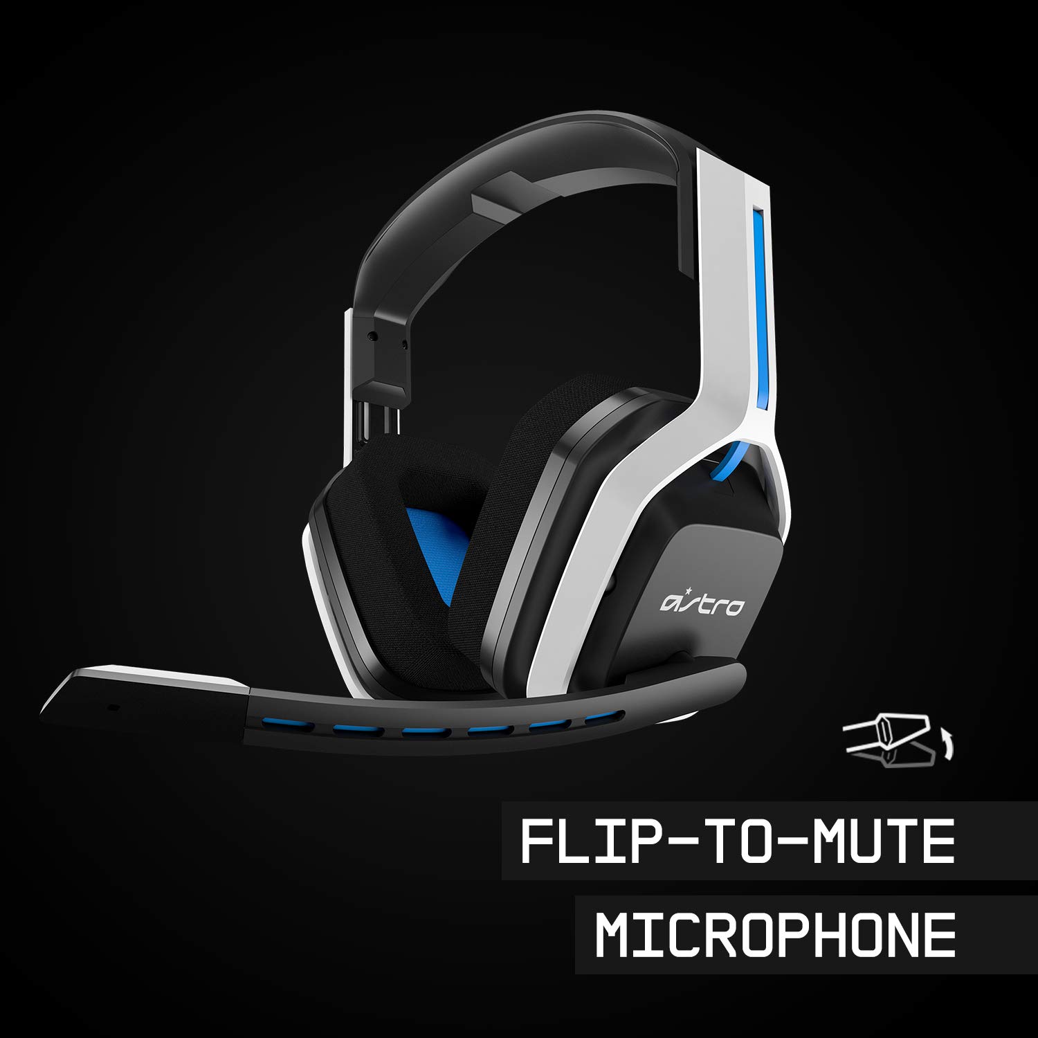 ASTRO Gaming A20 Wireless Headset Gen 2 for PS5, PS4, PC & Mac - White/Blue Gaming Headphones with Noise Cancelling Mic - Perfect for Online Gaming, Streaming & Virtual Meetings