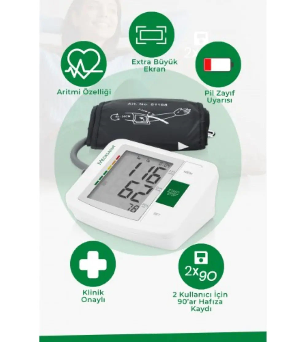 Medisana 48626 Upper Arm Digital Blood Pressure Monitor - Accurate & Comfortable for Home Use - Ideal for Hypertension & Heart Health Tracking