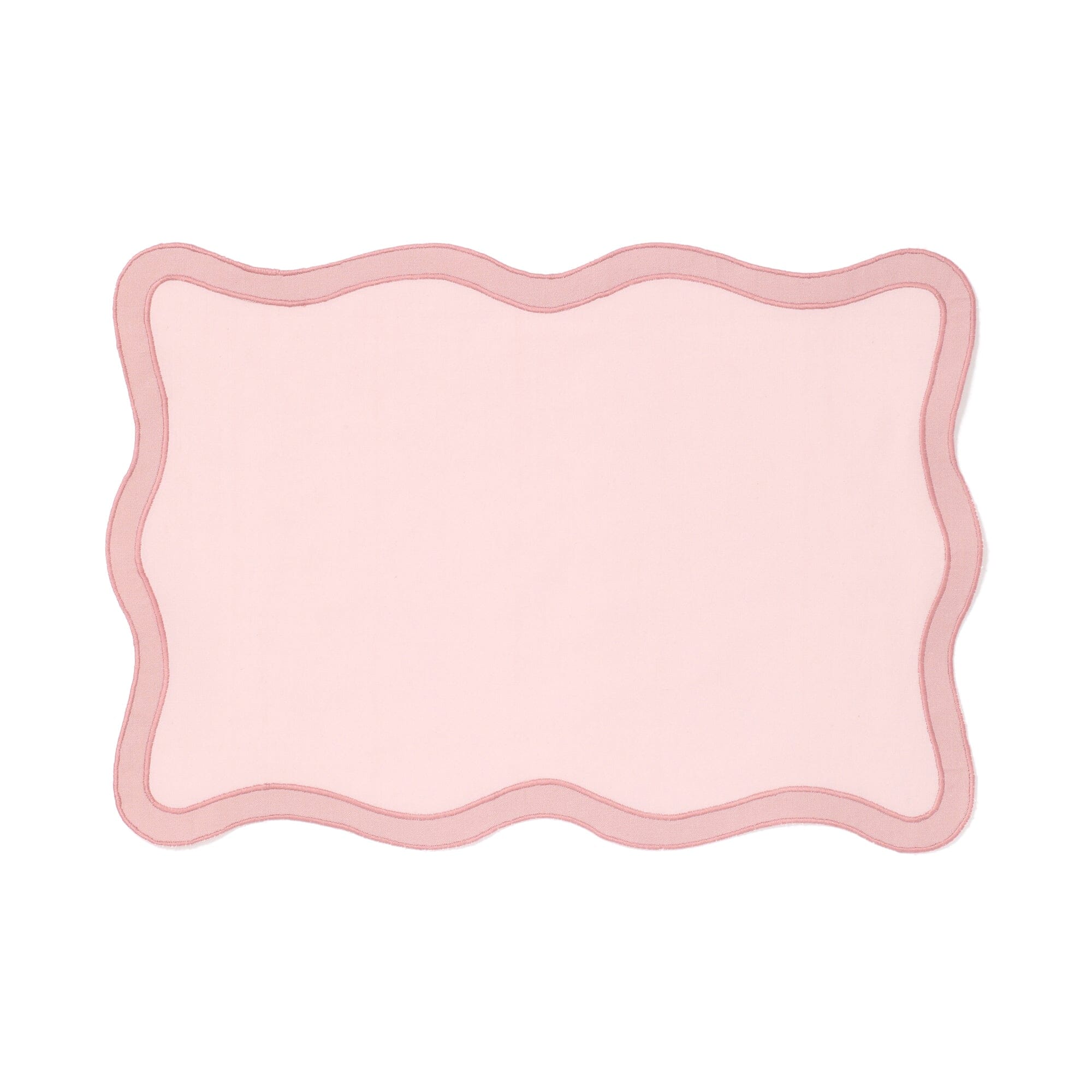 Bicolor Wave Lunch Mat - Non-Slip Waterproof Placemat for Dining Table, Kitchen & Office - Pink X Pink - Perfect for Home, School, and Picnic Use