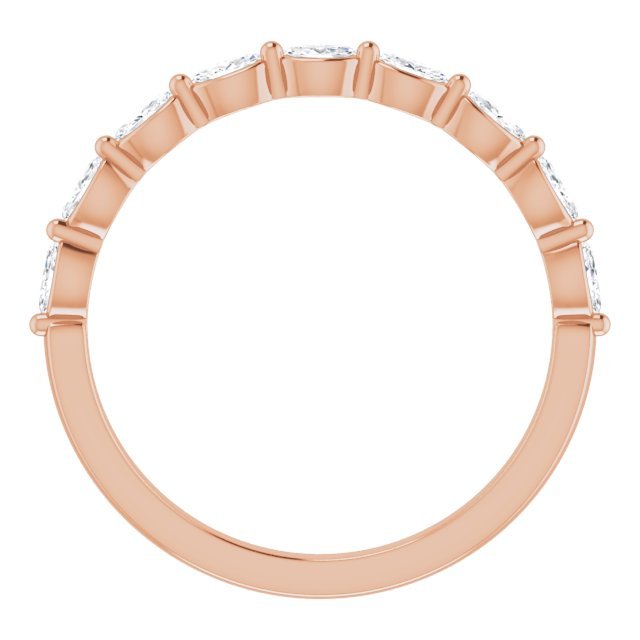 14K Rose Gold 1/4 Carat Total Weight Diamond Anniversary Wedding Band Ring for Women - Perfect for Anniversaries, Engagements & Special Occasions